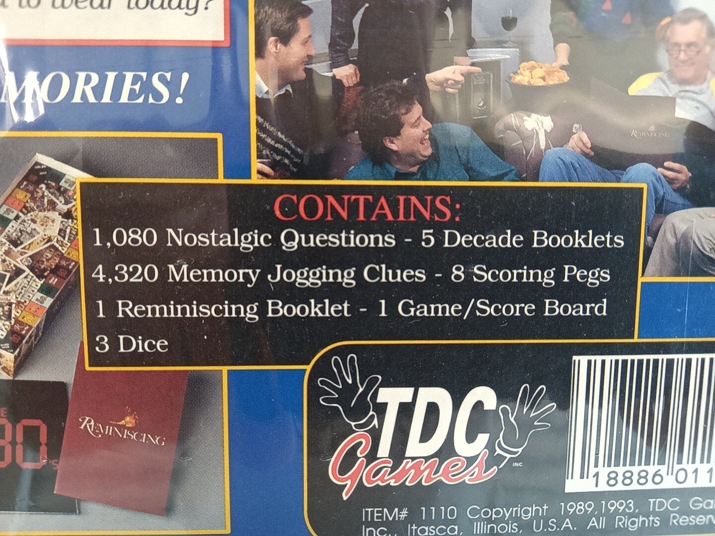 Reminiscing 1939-1989 Party Family Boardgame TDC Games Spin Trivia Memory Sealed