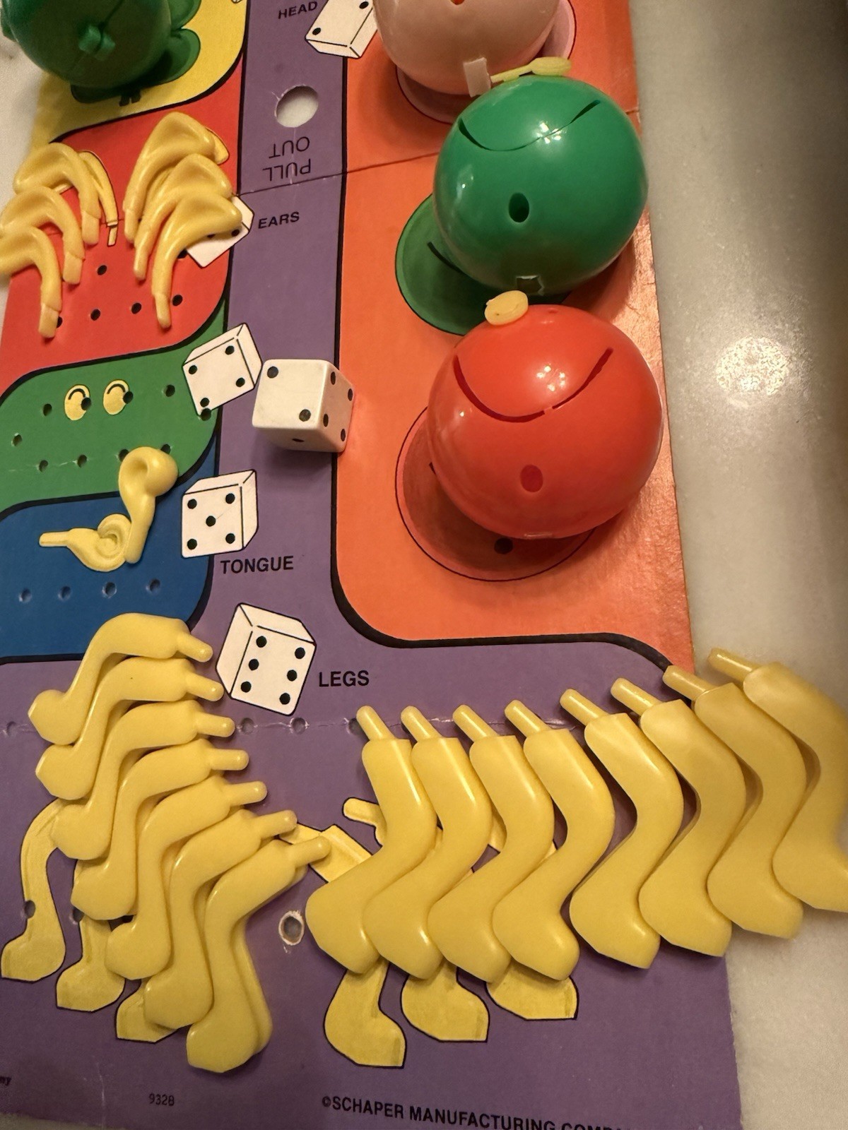 Vintage Schaper 1972 Cootie Game Original With Box Incomplete