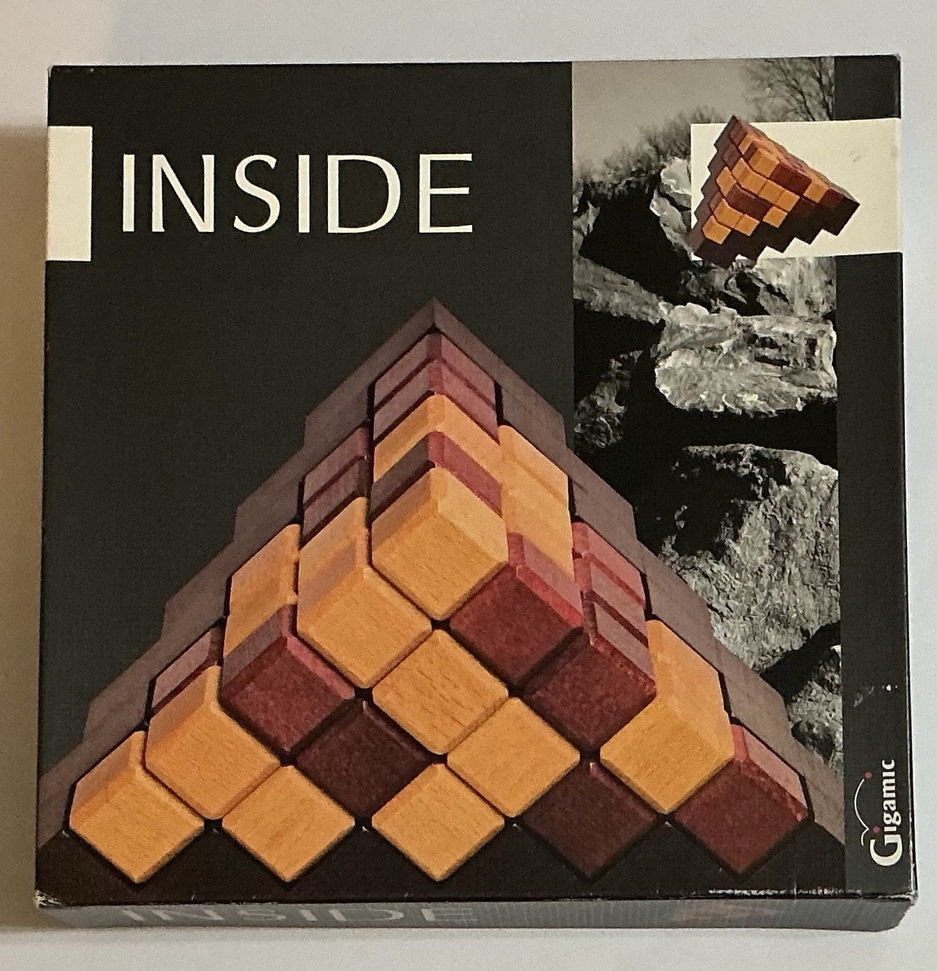 Gigamic 2007 “INSIDE” Board Game Wood Blocks Pyramid Strategy France