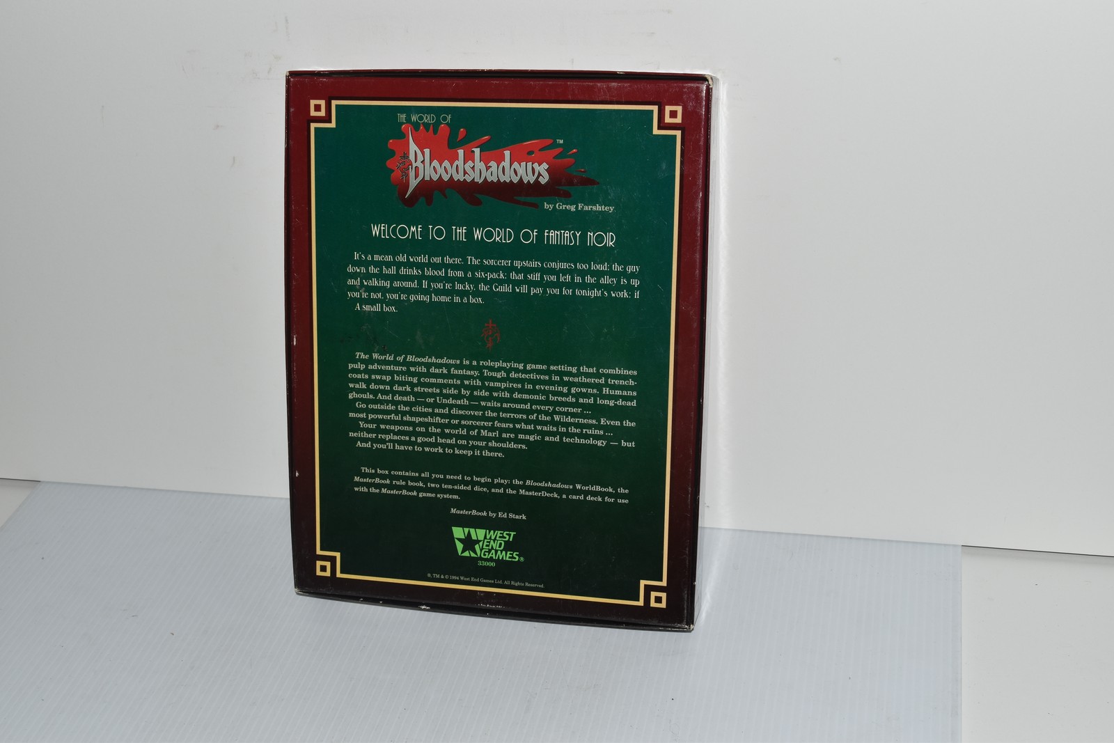World of Bloodshadows Roleplaying Master Book Game 1994 WEST END GAMES (RPB439)