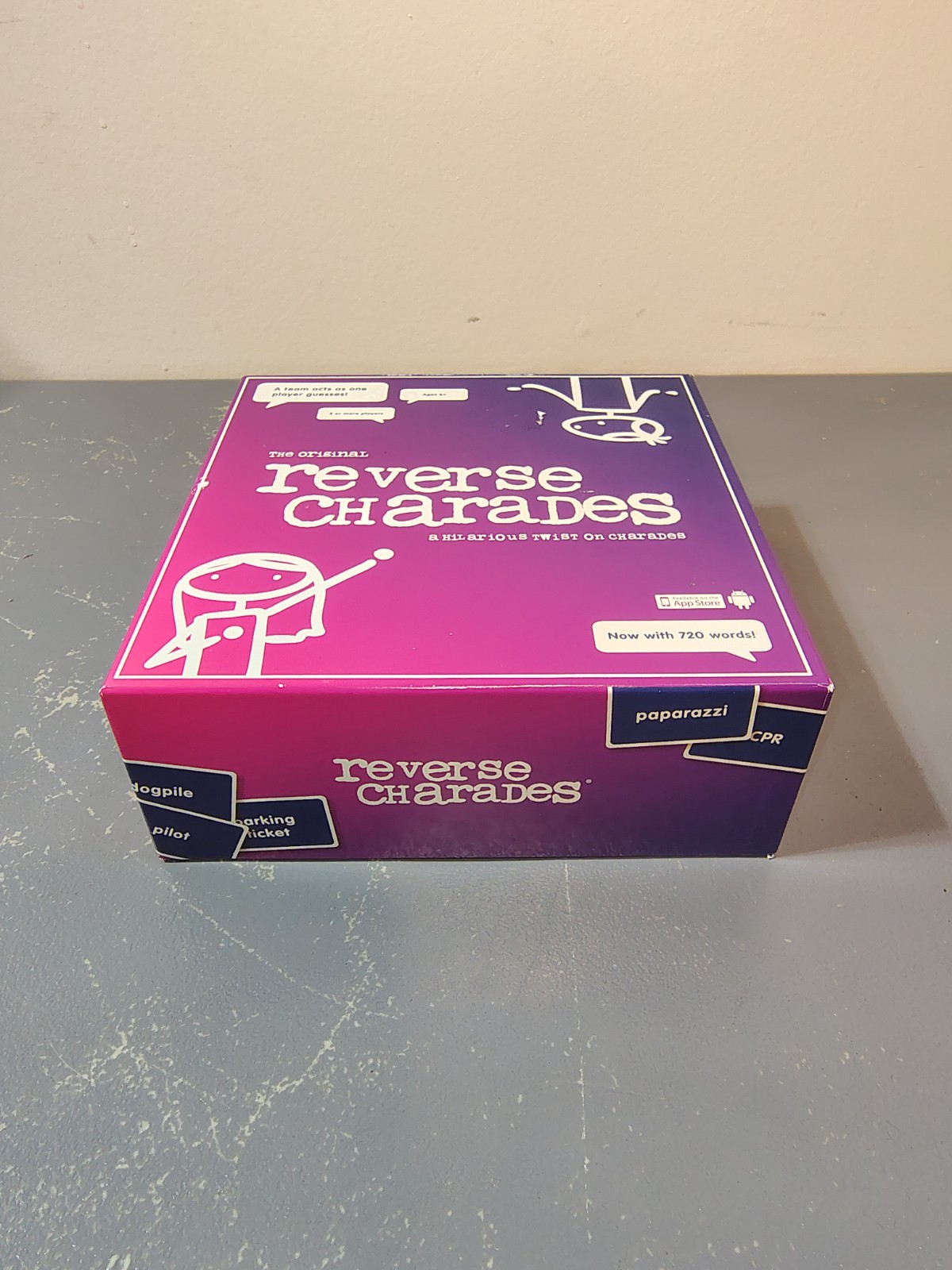 The Orginal Reverse Charades Knyxx Brand Party Game Purple Box
