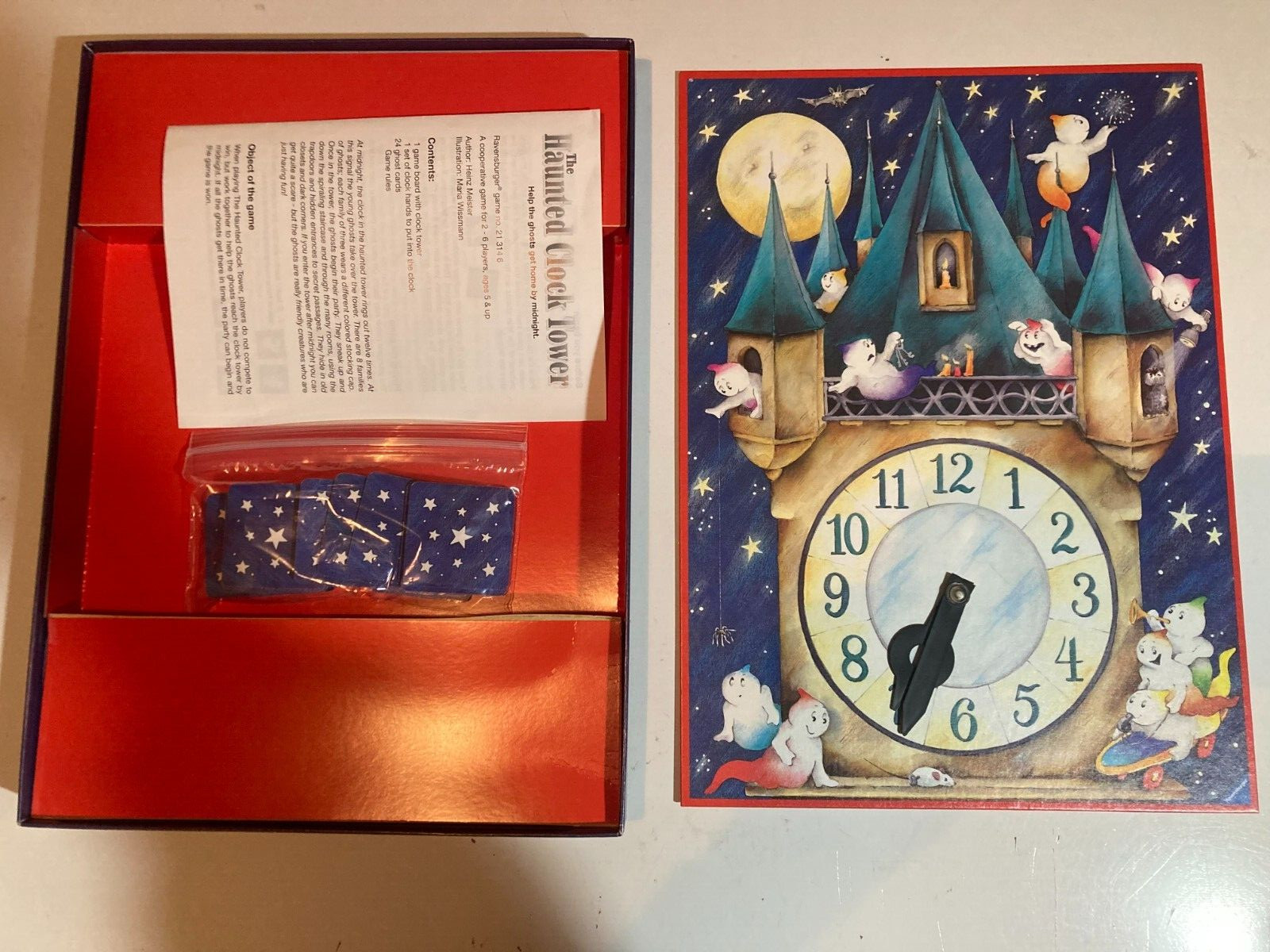 1994 RAVENSBURGER board game THE HAUNTED CLOCK TOWER 100% Complete Vintage