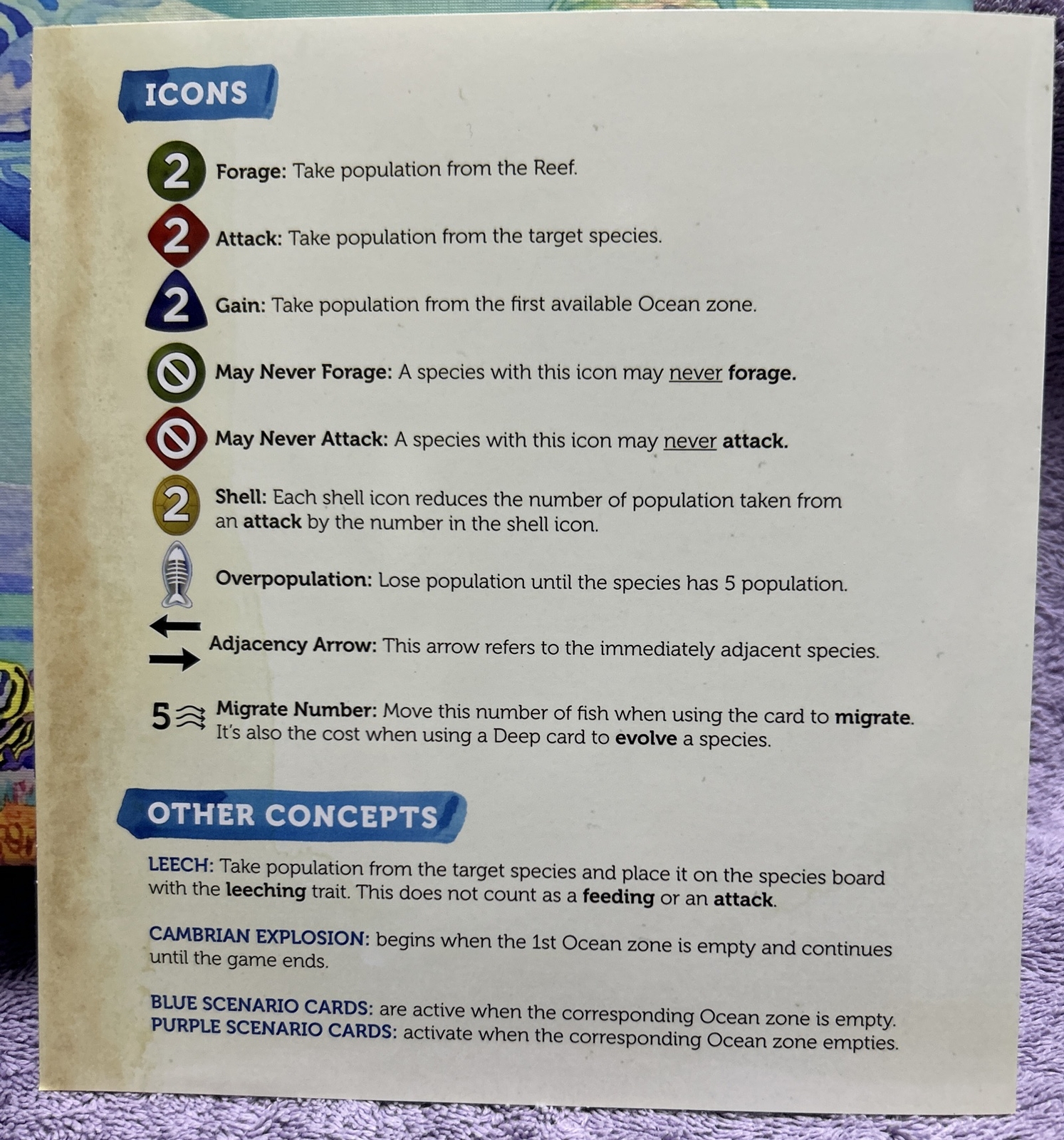 OCEANS, North Star Games 2019 Board Game (Limited Ed) Complete Excellent Shape!