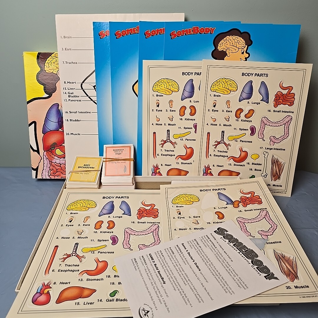 Some Body: Five Human Anatomy Games 1999 Ages 6 And Up Missing Some Stickers