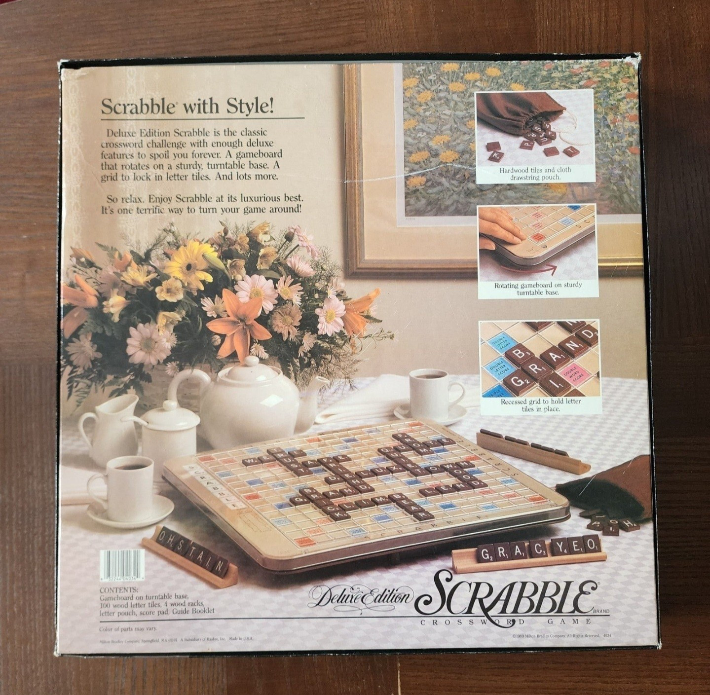 RARE Vintage Deluxe Turntable Scrabble “1989 Edition by MB
