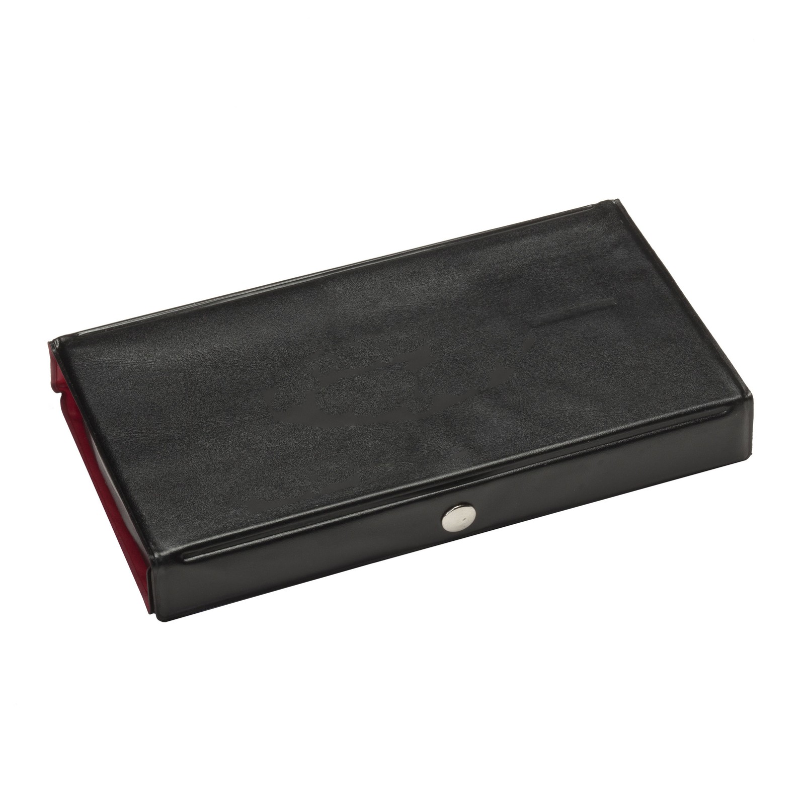 WE Games DOUBLE 6 Dominoes Ivory color tiles with black dots in black vinyl case
