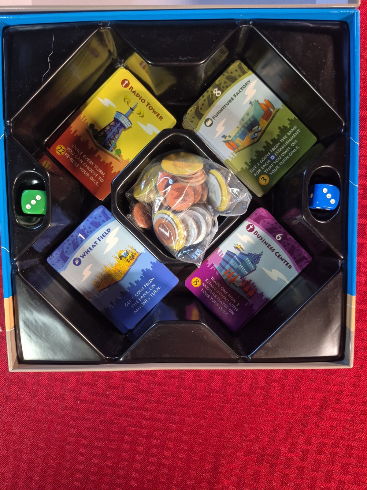 MACHI KORO BOARD GAME. Complete. Harbor Expansion & Millionaire’s Row Included