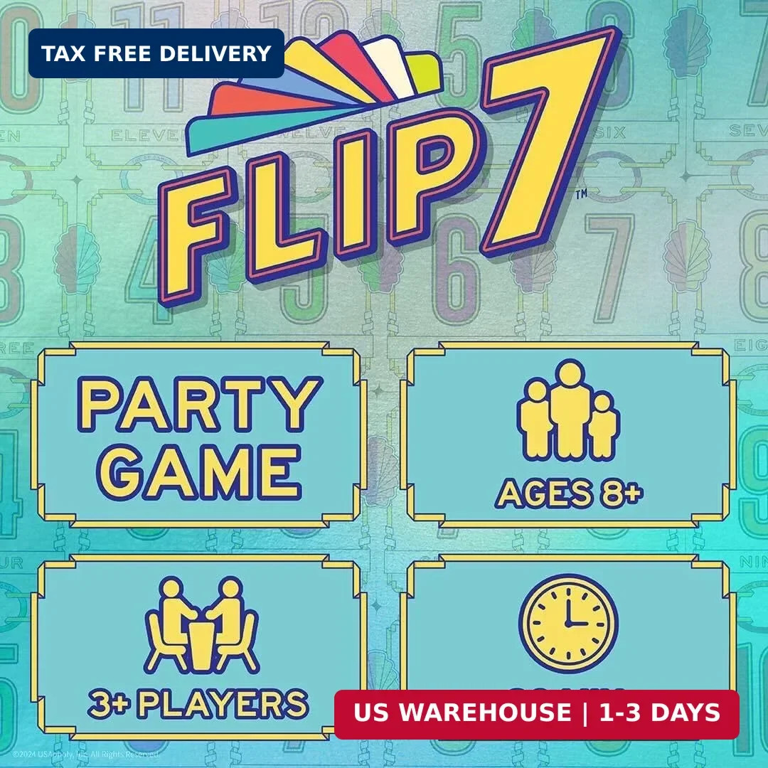 USAOPOLY Flip 7, The Ultimate Blend of Press Your Luck & Strategy, Fast-Paced Ad