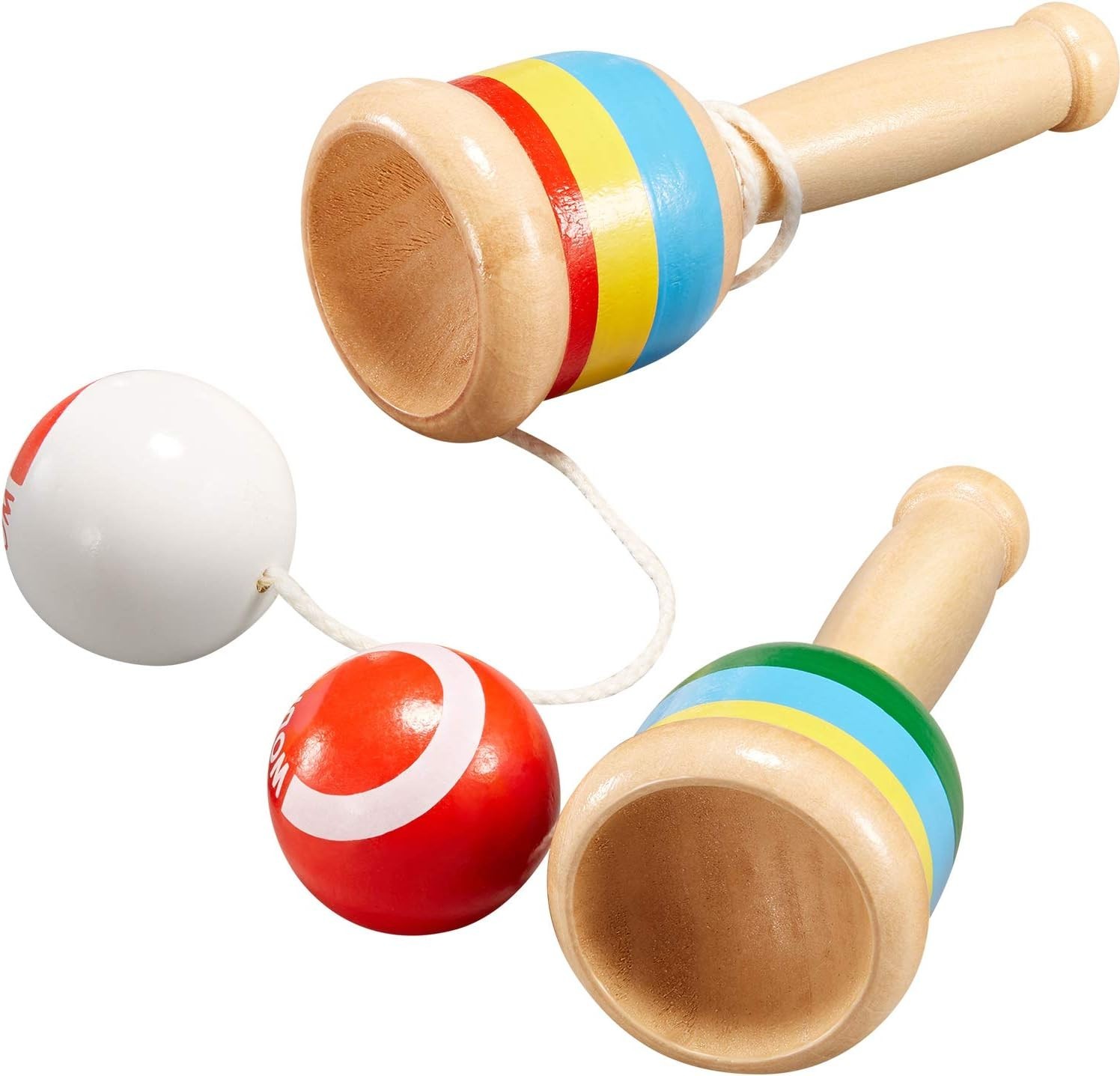 2-Piece Mini Wooden Jacks Game – Fun Hand-Eye Coordination Tool for Youth