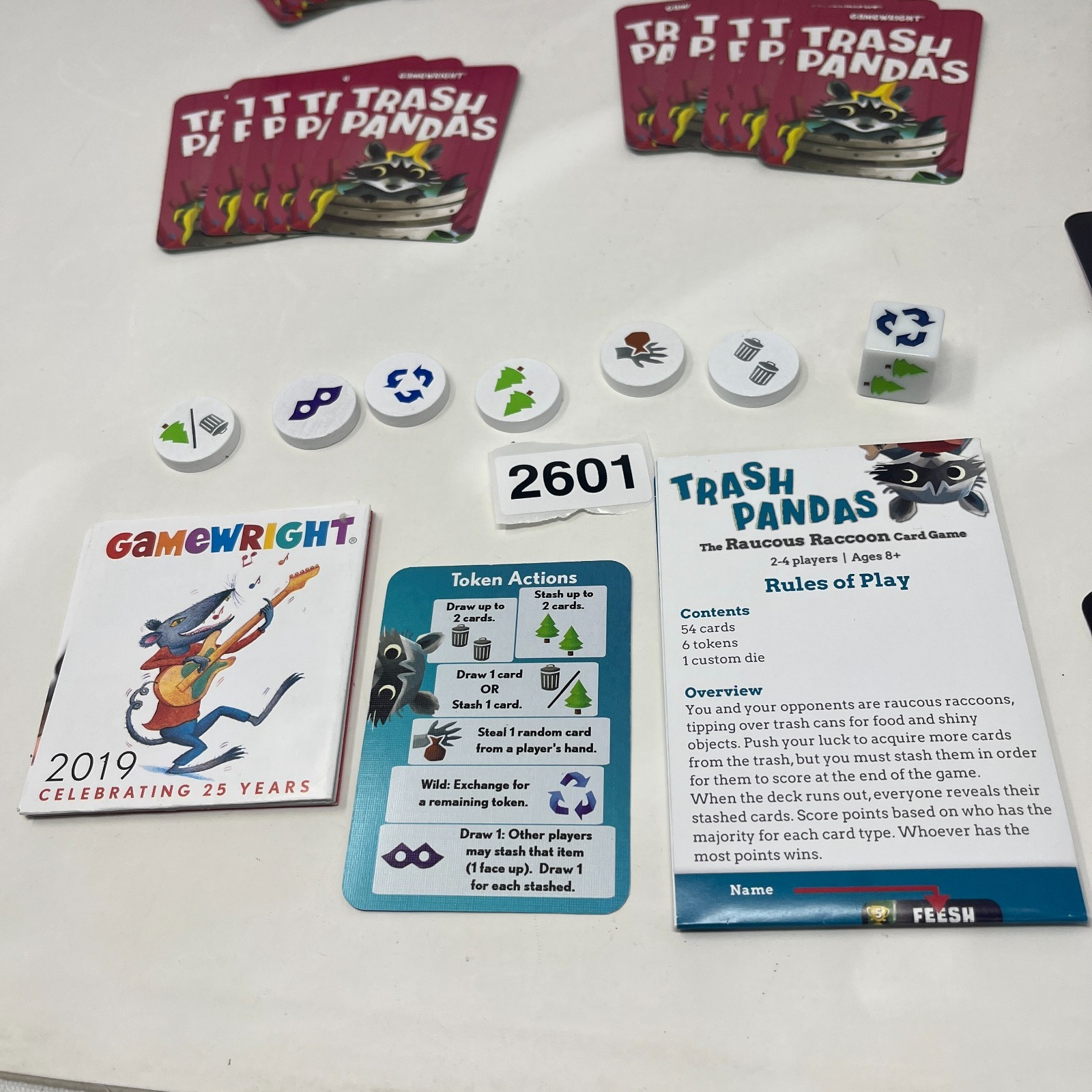 Gamewright Trash Pandas Card Game 2018 COMPLETE