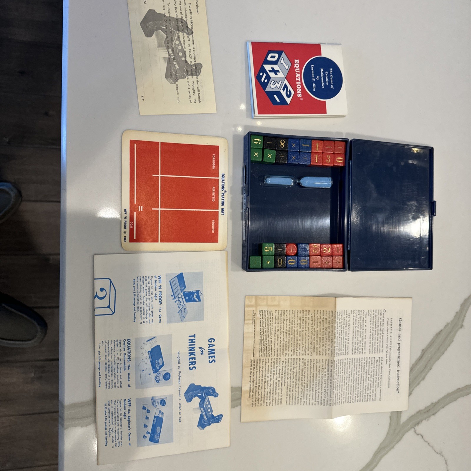 1963 Vintage mathematical game called Equations the game of creative mathmatics