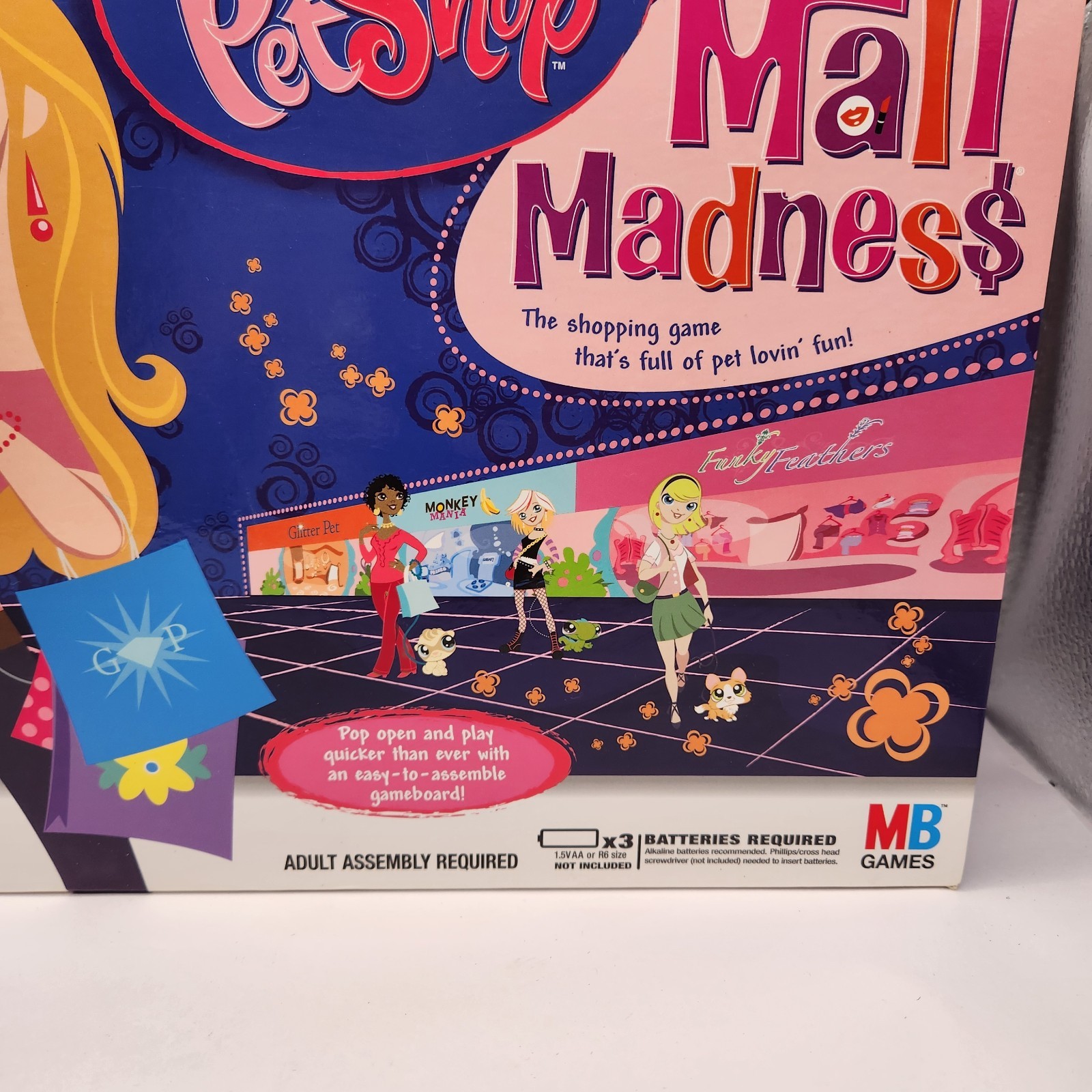 Littlest Pet Shop Mall Madness Game COMPLETE Milton Bradley Animals LPS Shopping