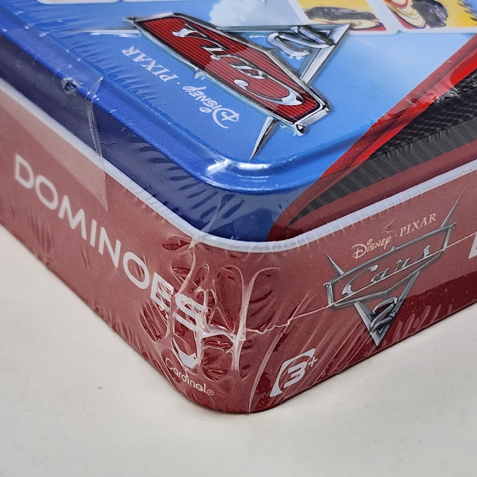 Disney Pixar Cars 2 Dominoes Cardinal 28 Plastic Dominoes Factory Sealed Tin