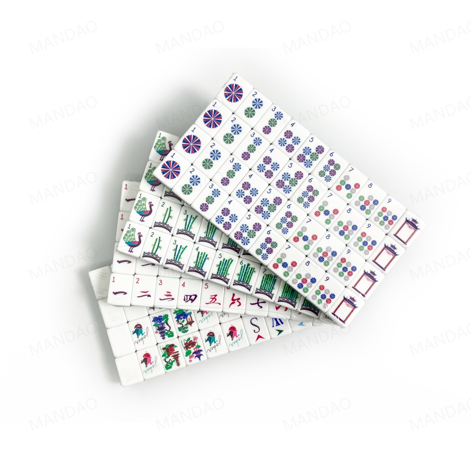 American Mahjong Game Set, 160 Navy Blue porcelain Layered Mah Jong Tiles
