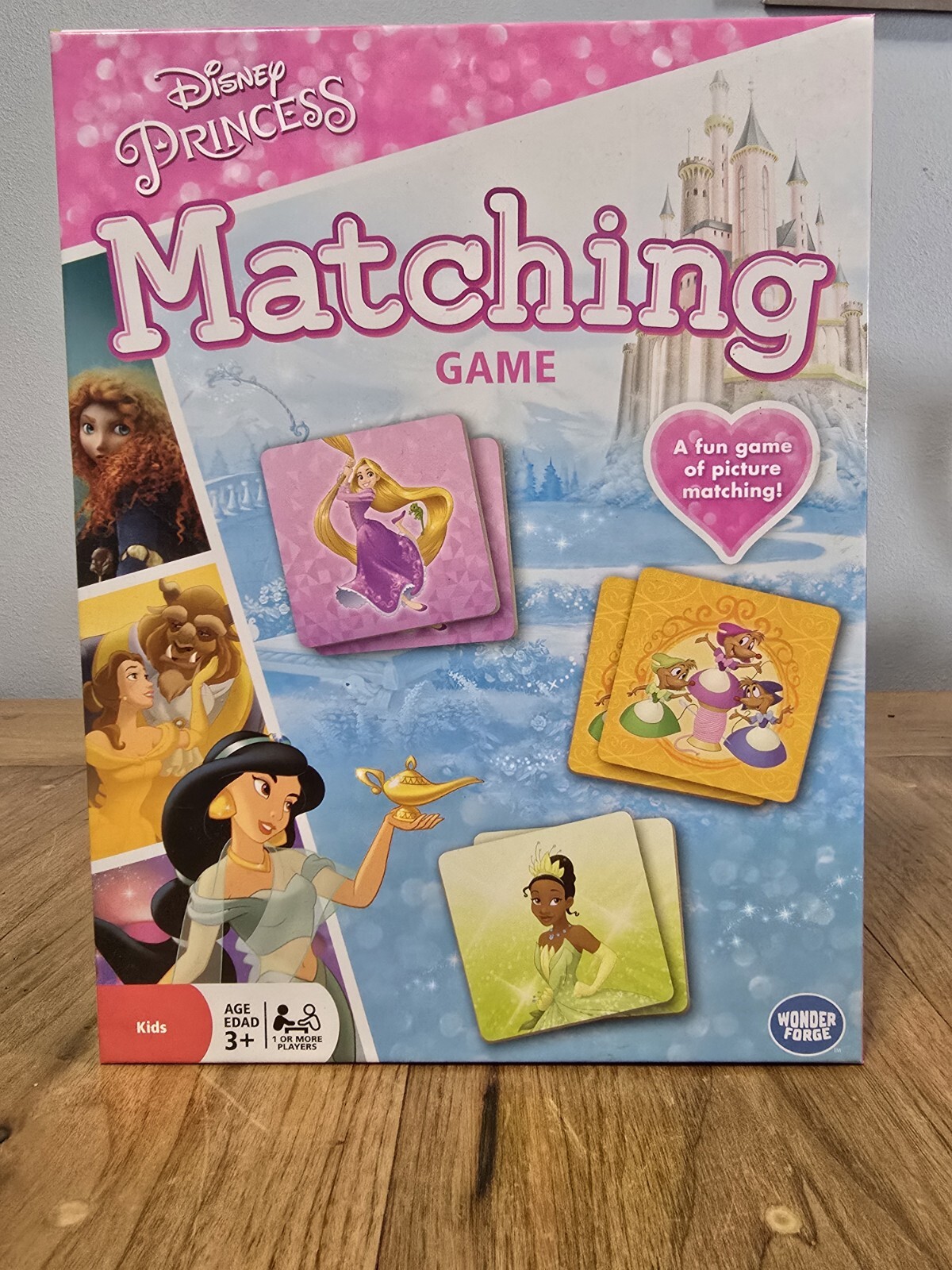 Disney Princess Matching Game Picture Tiles Memory Wonder Forge Sealed