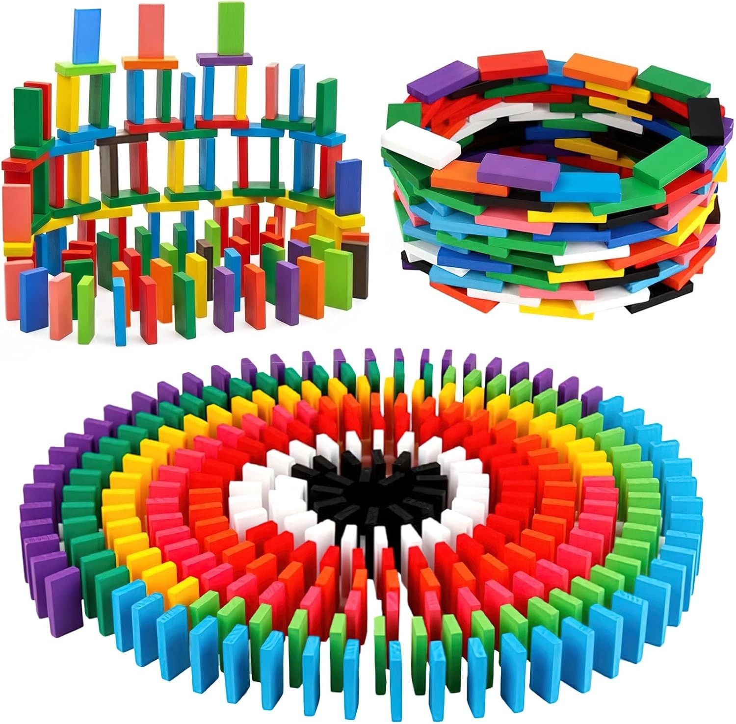 BigOtters Dominos Set for Kids,360 PCS Dominoes Medium, [Multiple Colors]