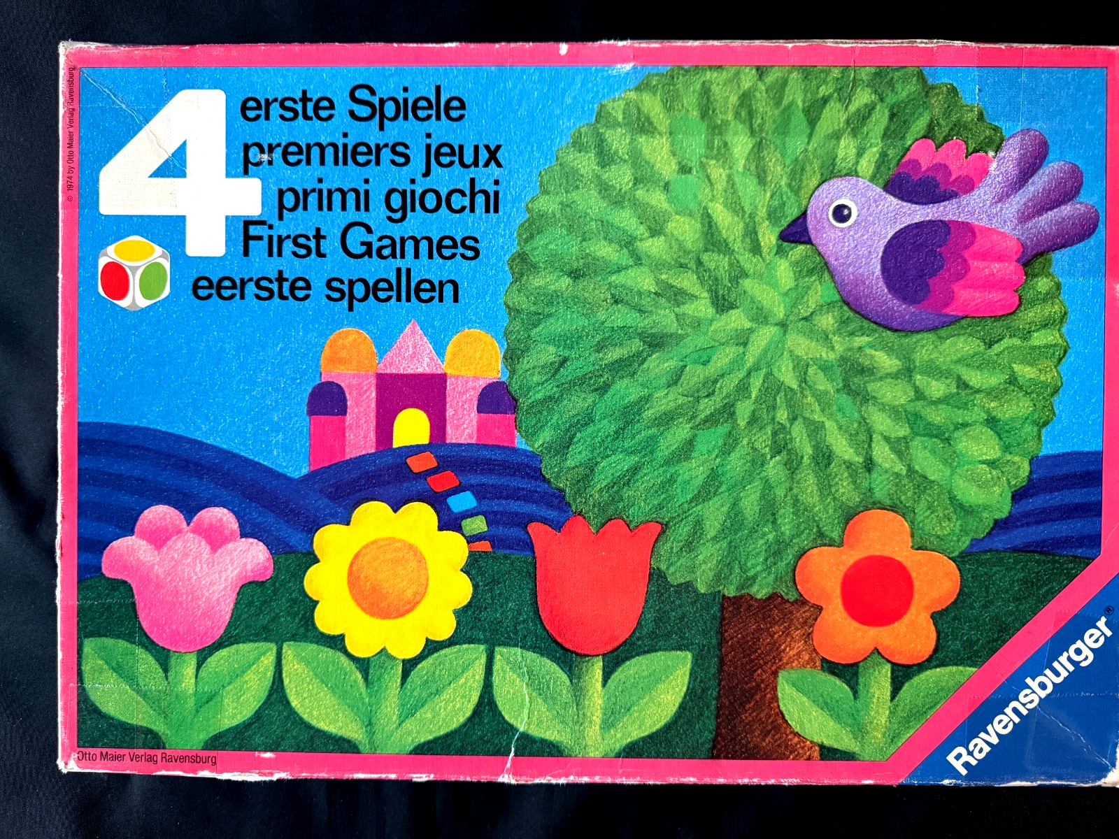 vtg 1974 Ravensburger 4 First Games COMPLETE board game Western Germany ages 3-8