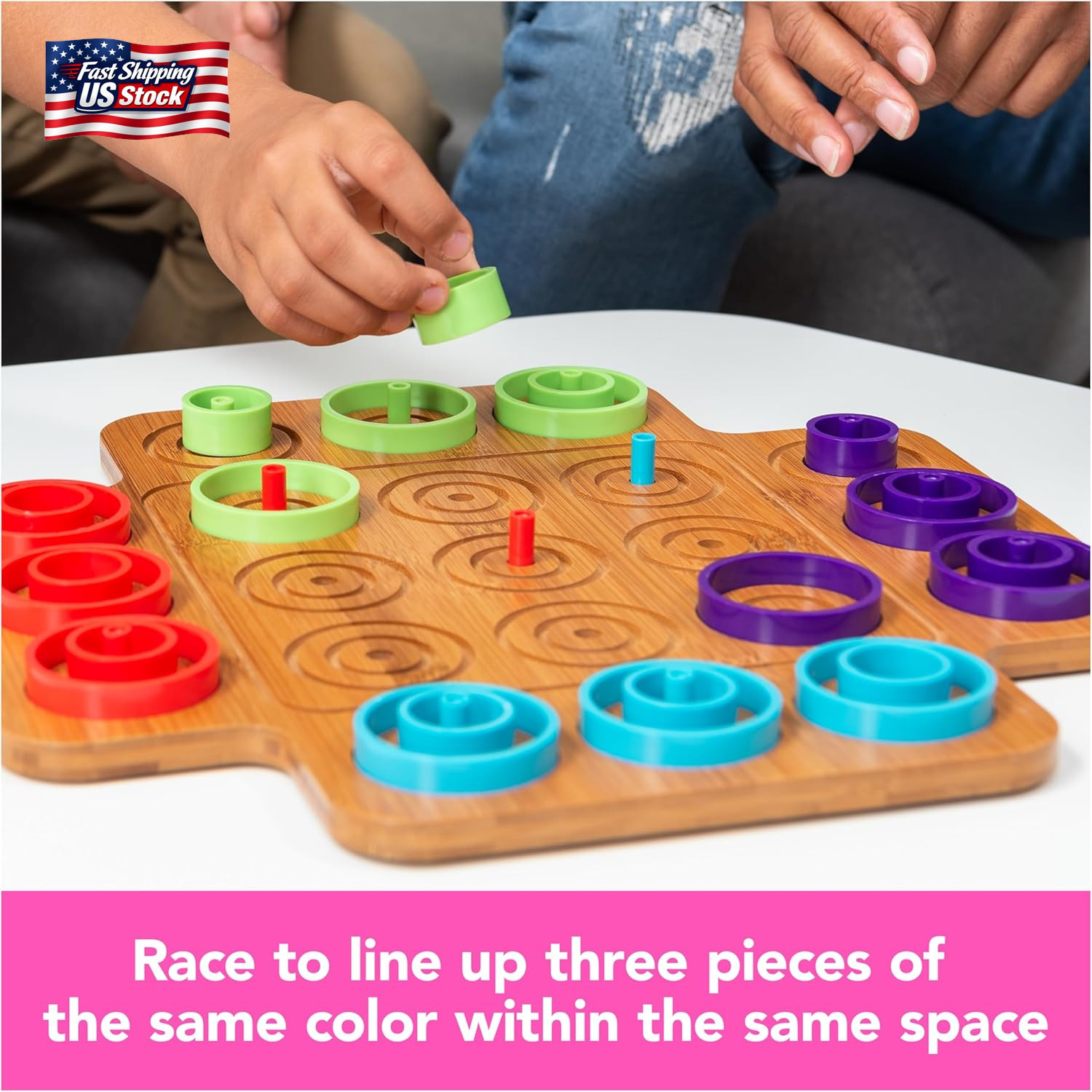 Spin Master Games, Otrio Wood Strategy Game, Interactive Puzzle Game, STEM Activ