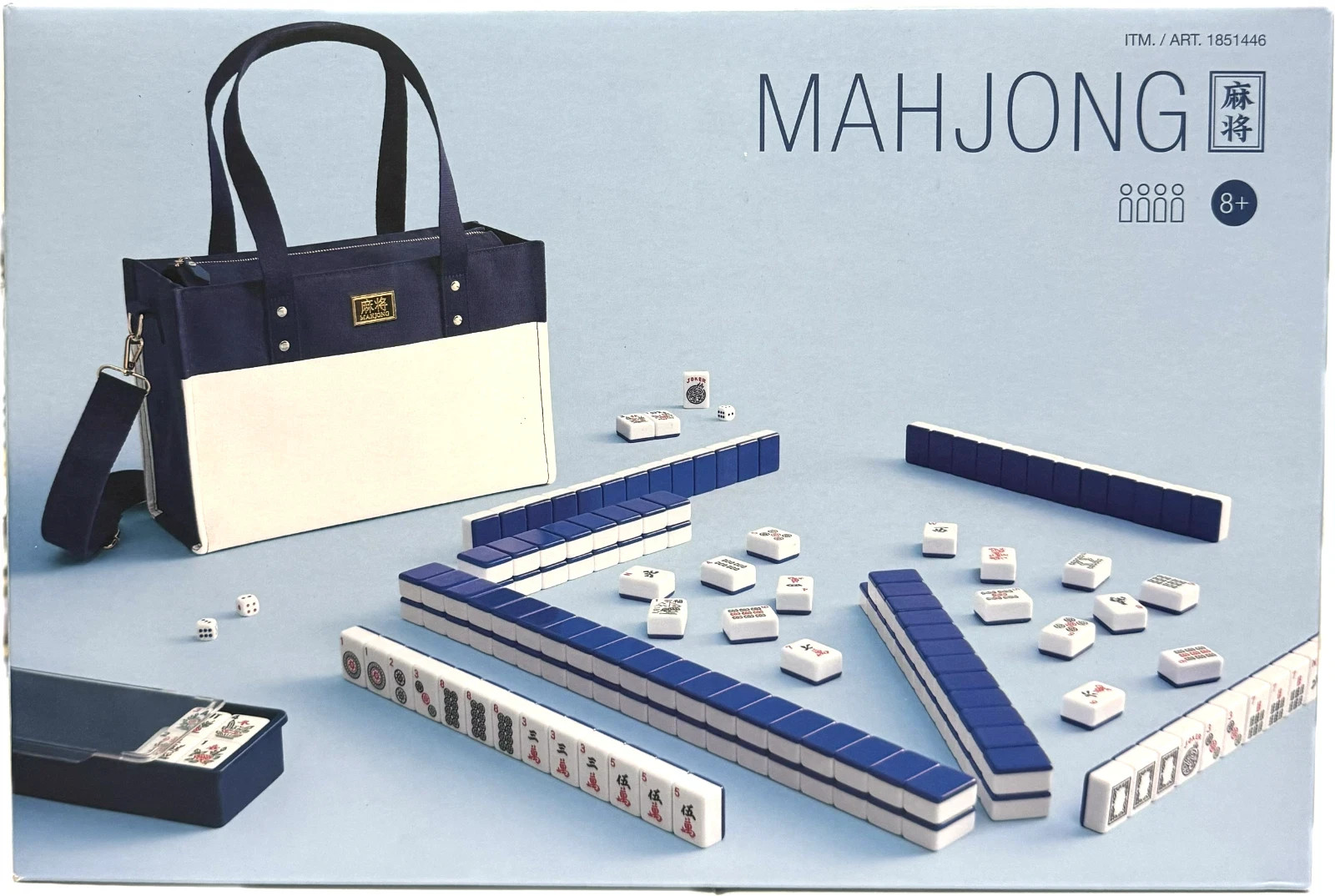Winning Solutions American Mahjong Set 166 Tiles Tote Bag Dice Trays Travel Game