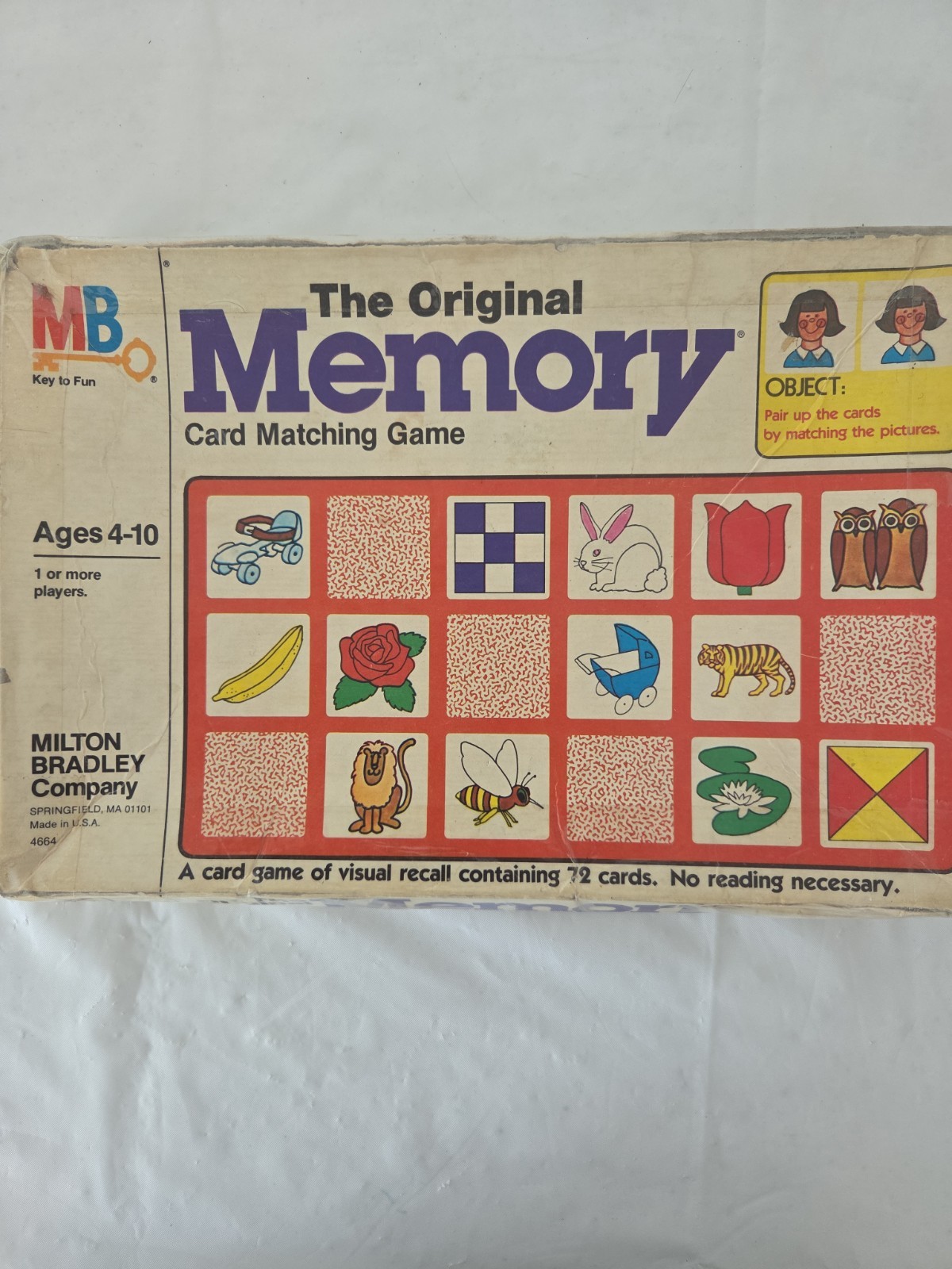 Vintage 1980 Original Memory Card Matching Game Milton Bradley 33 Pairs READ