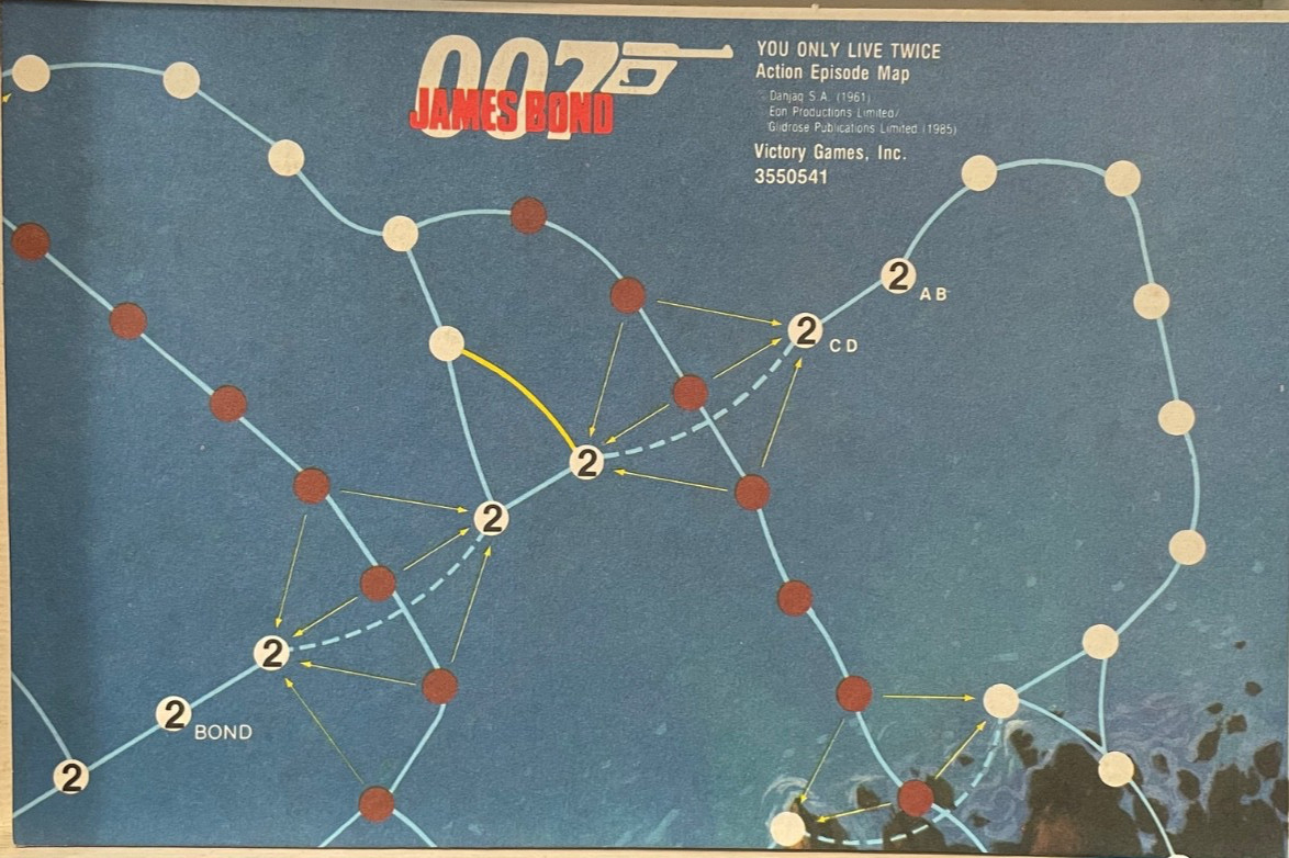 1985 James Bond 007 You Only Live Twice Board Game Victory Games Unpunched