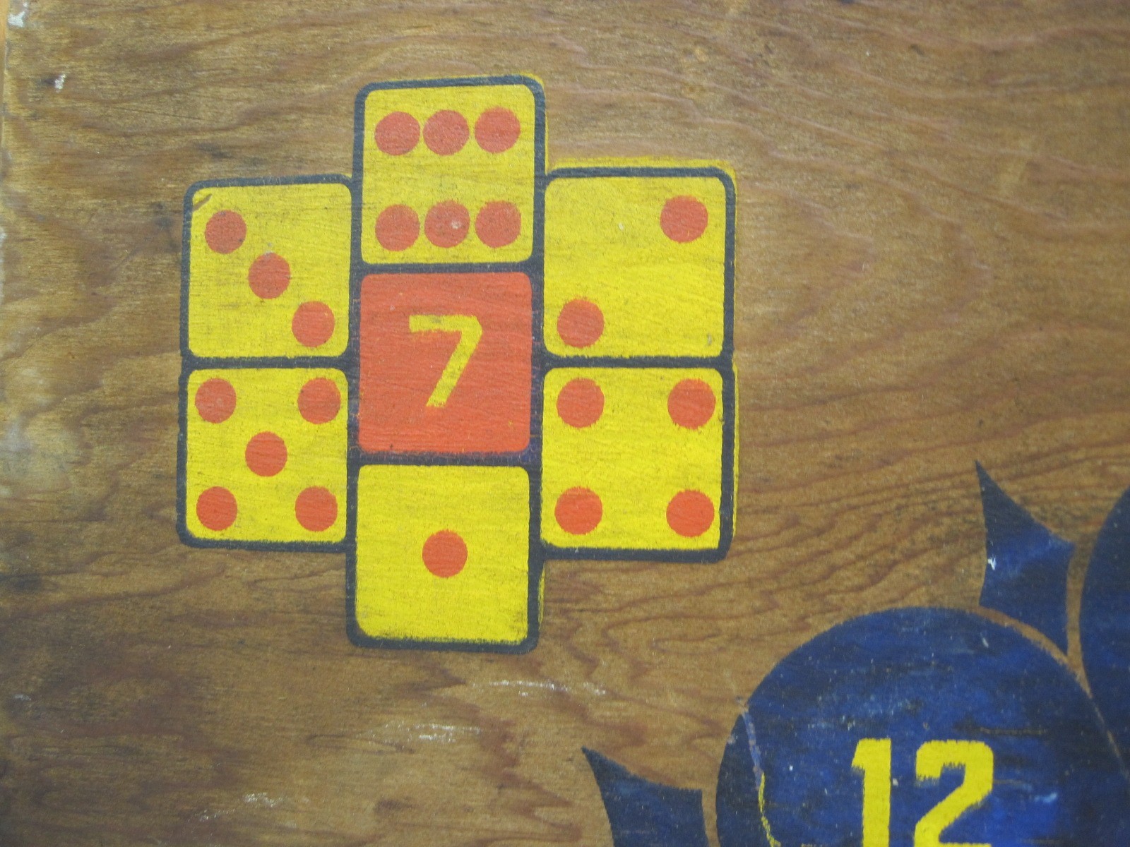 Vintage Wooden Dart Board 2 Sided Multiple Games – Gambling B8495
