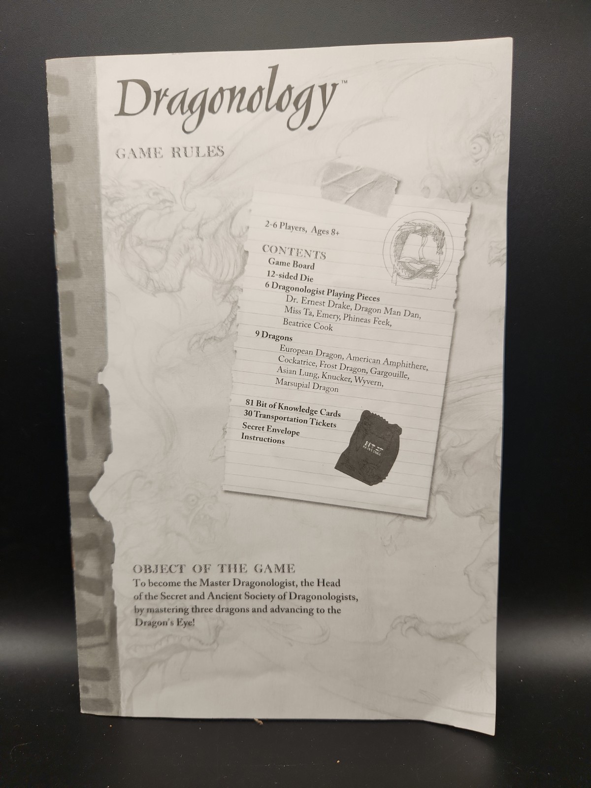 Dragonology The Game 2006 Complete Sababa Toys Board Game Great condition