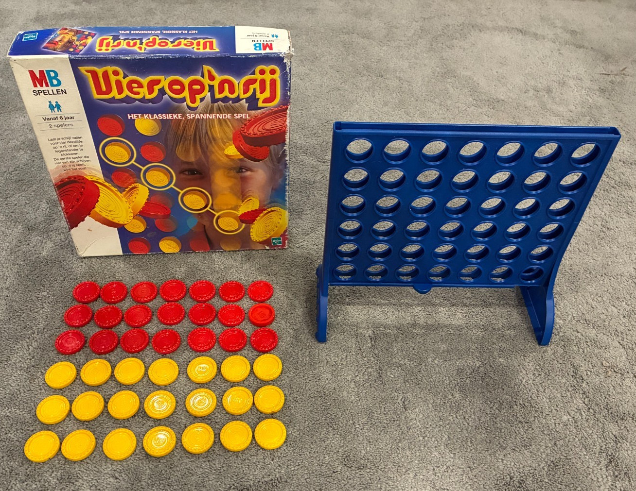MB Spellen Vier Op’n Rij – Dutch Connect Four Milton Bradley – 100% COMPLETE!
