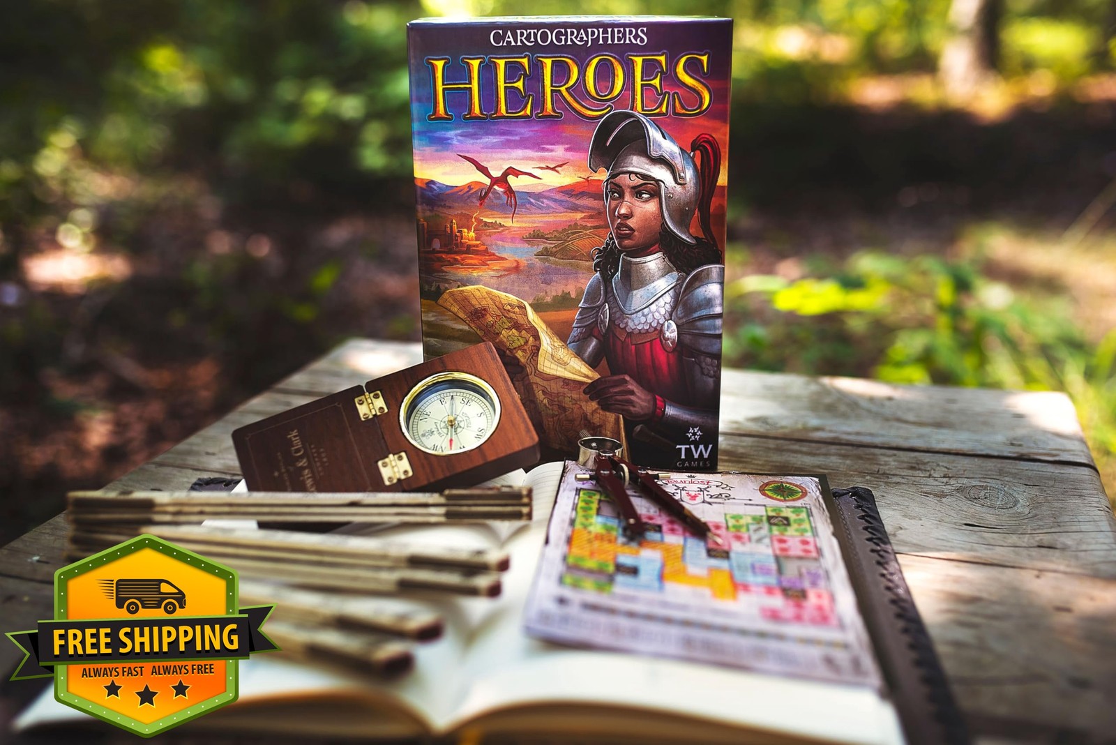 Thunderworks Cartographers Heroes Board Game