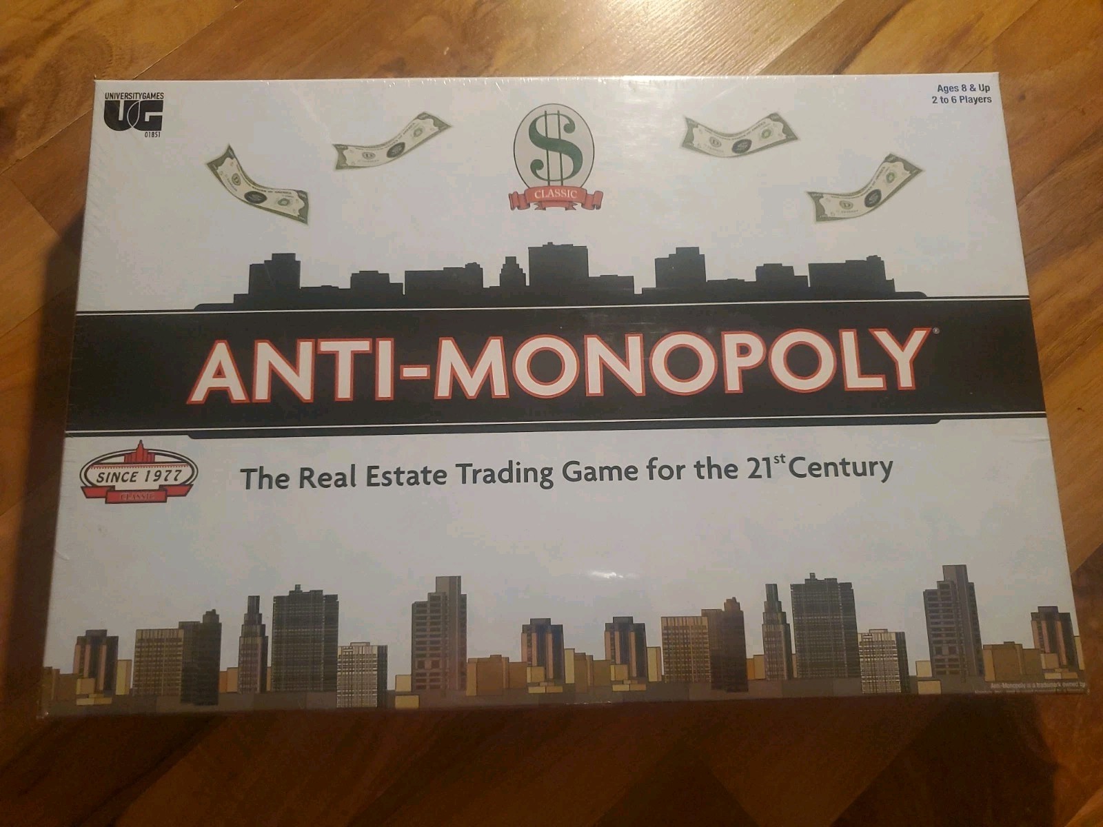 ANTI-MONOPOLY BOARD GAME UNIVERSITY GAMES 8+ YEARS FAMILY BOARD GAME Sealed