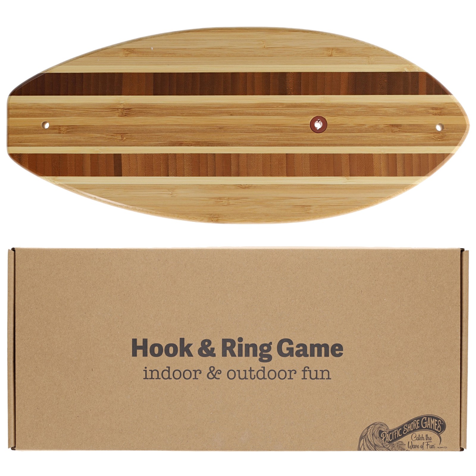 Pacific Shore Games Wooden Hook and Ring Game