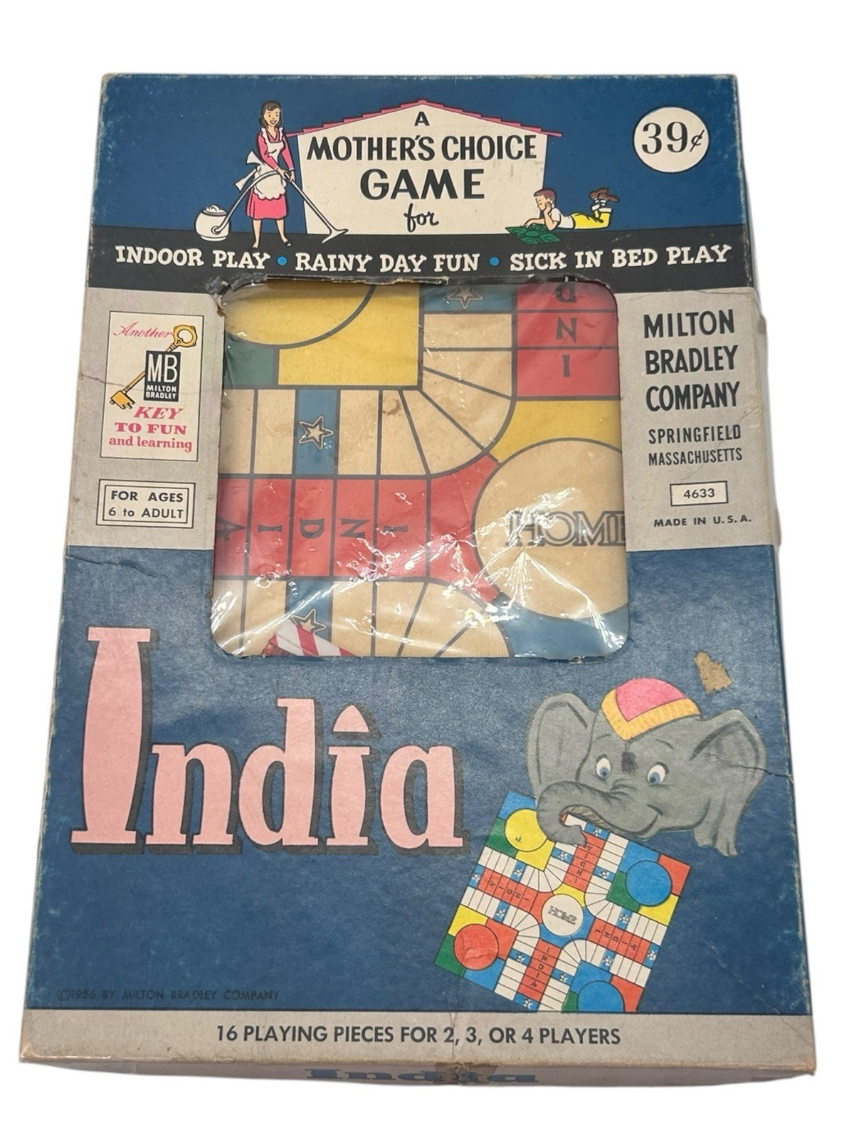 1956 Vintage Milton Bradley INDIA Game A Mother’s Choice #4633 Complete