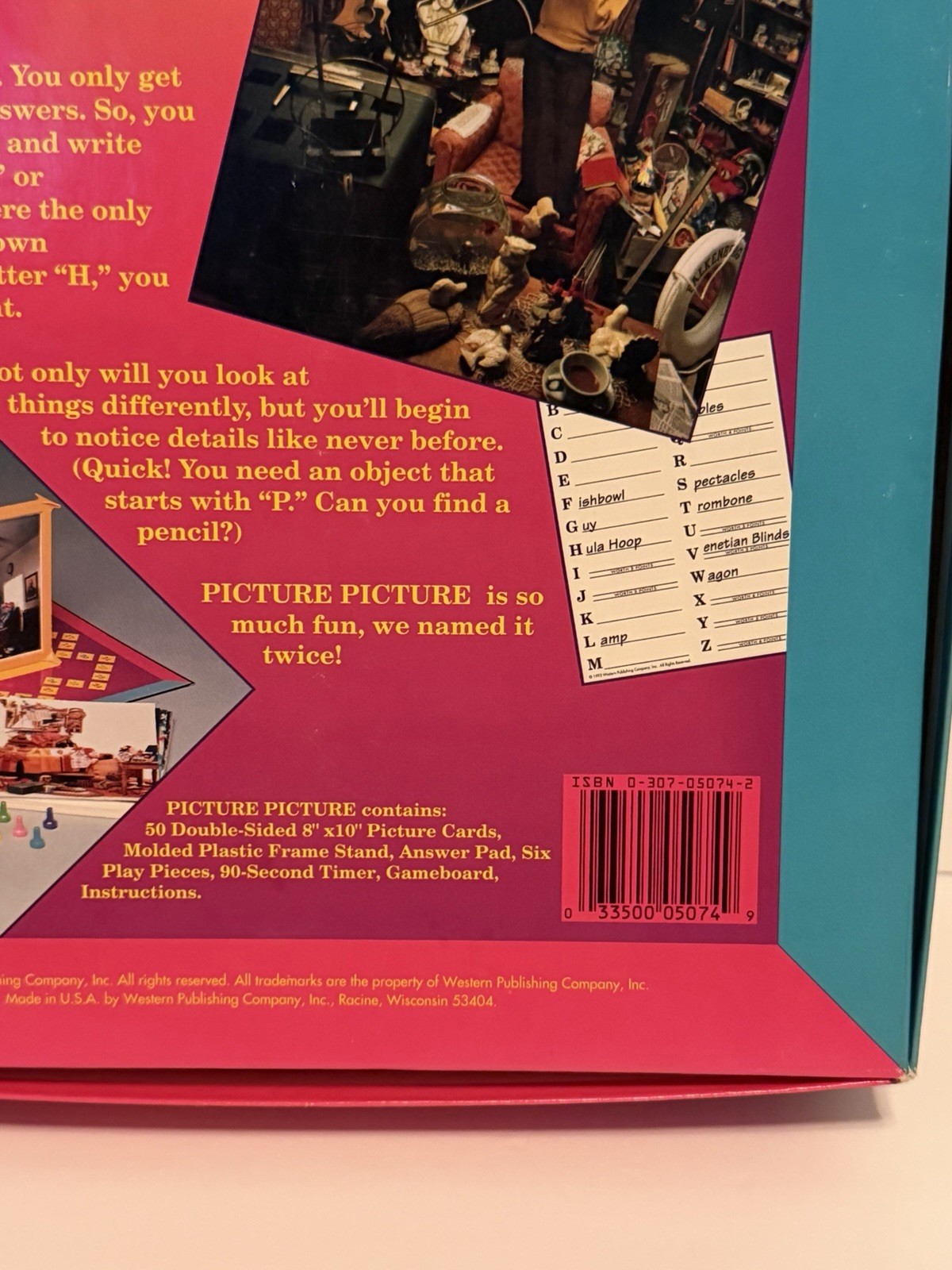 Vintage 1992 Picture Picture Board Game Golden Complete Open Box New Unused
