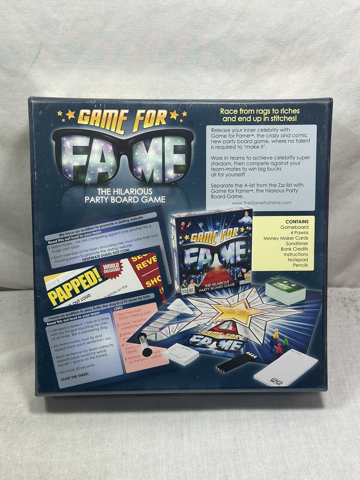 Game For Fame – The Hilarious Party Board Game! Family Fun and Laughter NEW