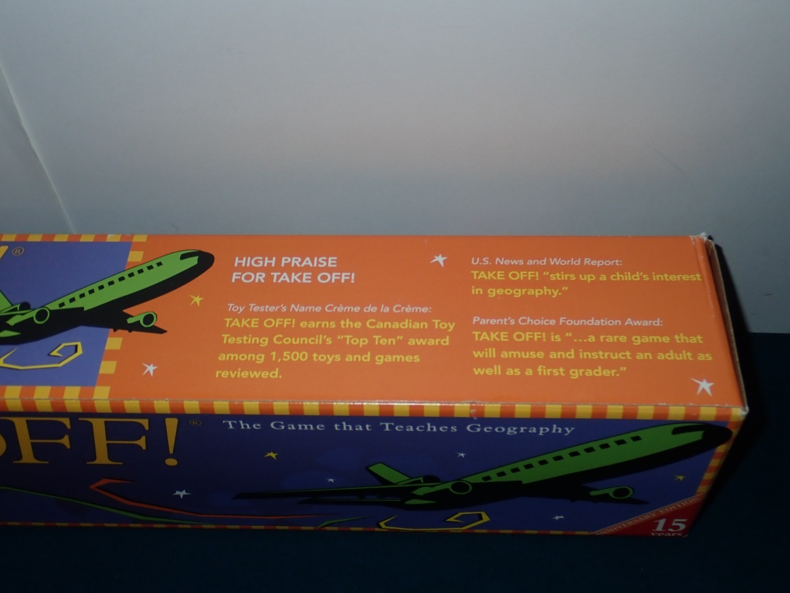 Take Off Geography Board Game 15th Anniversary Edition Complete