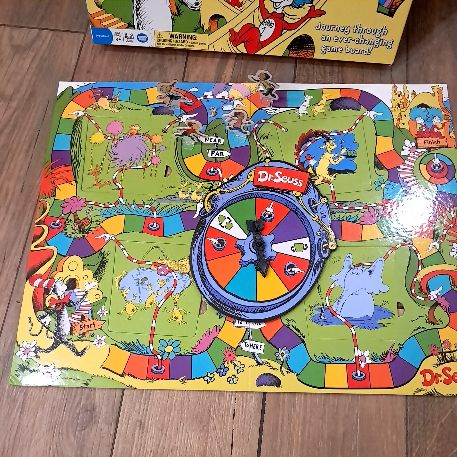 Dr. Seuss Surprise Slides Board Game Preschool kids Cat in the Hat Wonder Forge