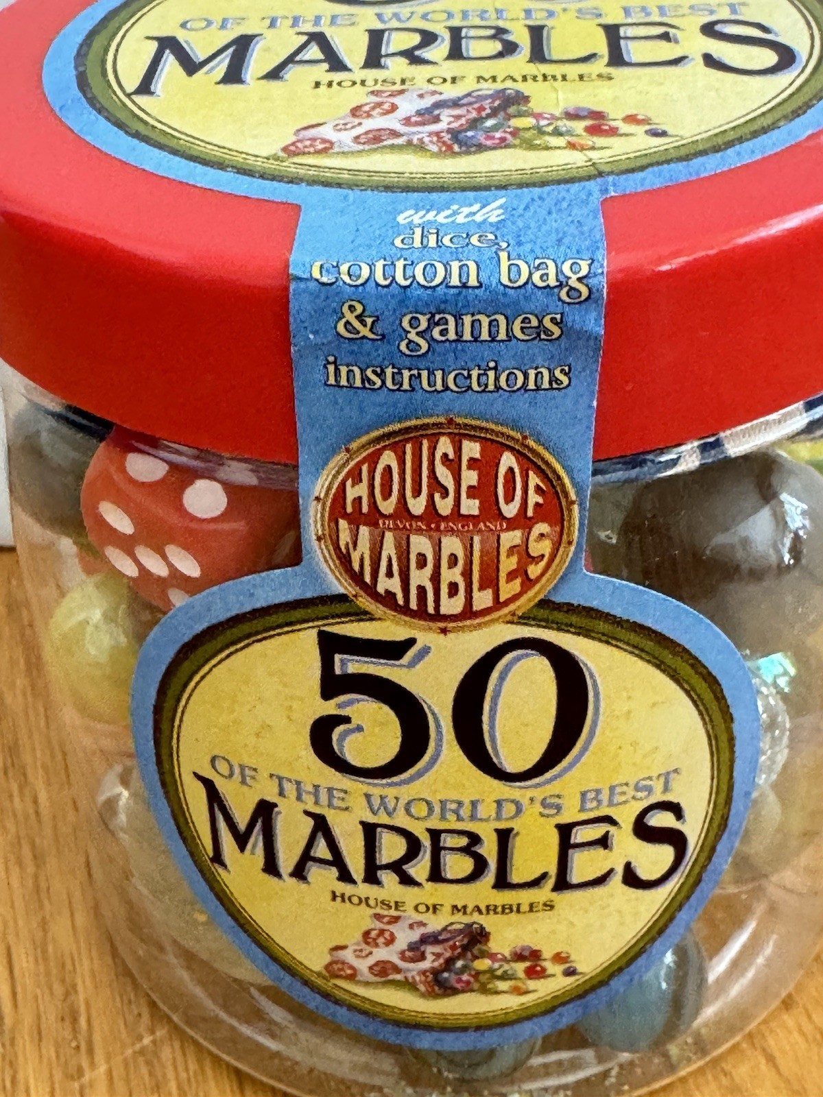 House Of Marbles ‘50 Of The World’s Best Marbles’ w/Bag ~ NEW/ UNOPENED