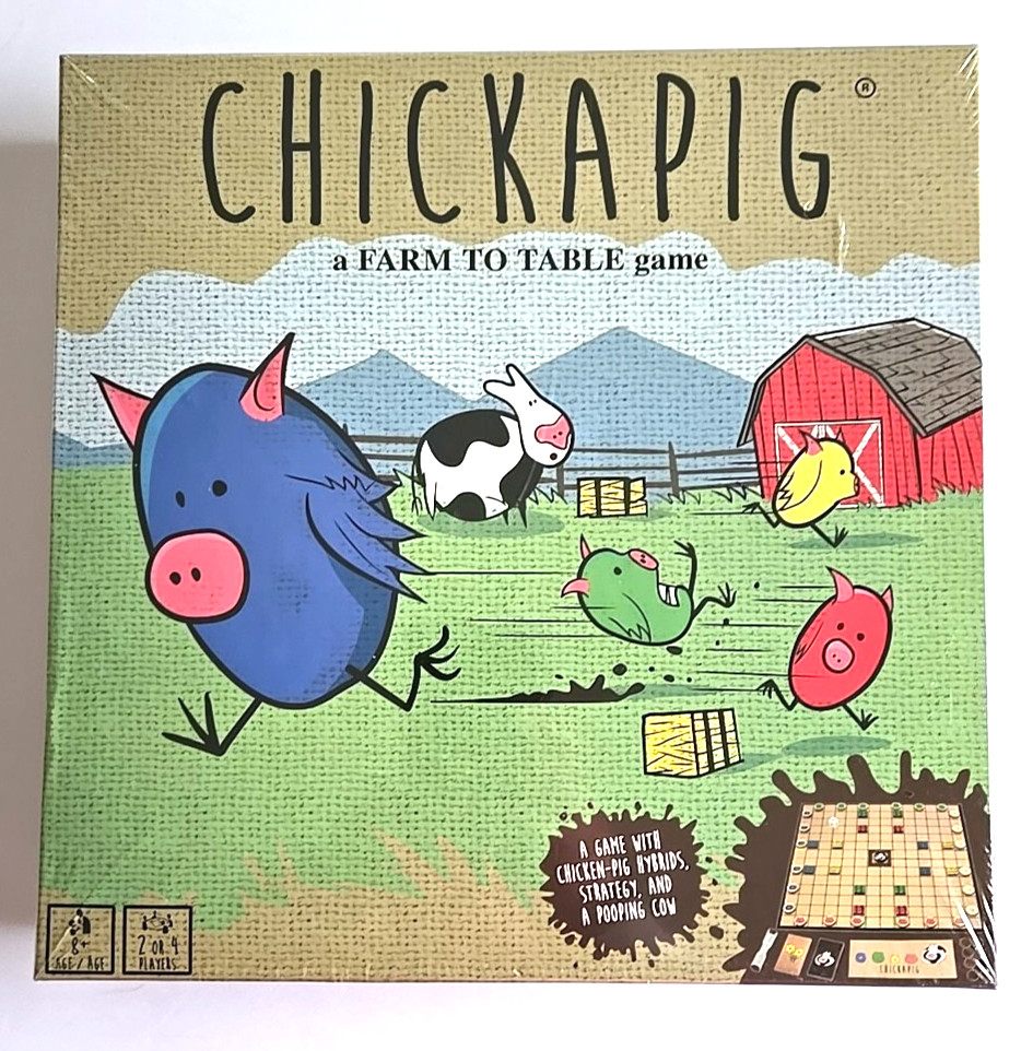Chickapig A Farm to Table Board Game Strategy 8+2-4 Players New Sealed