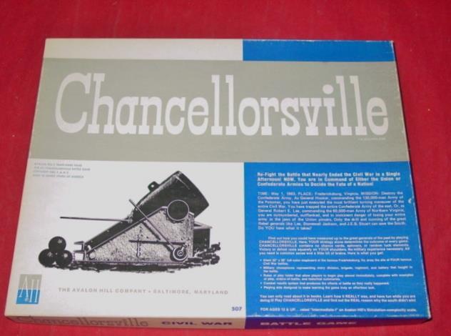Avalon Hill – CHANCELLORSVILLE Game – American Civil War (PUN) 2nd Ed Thin Box