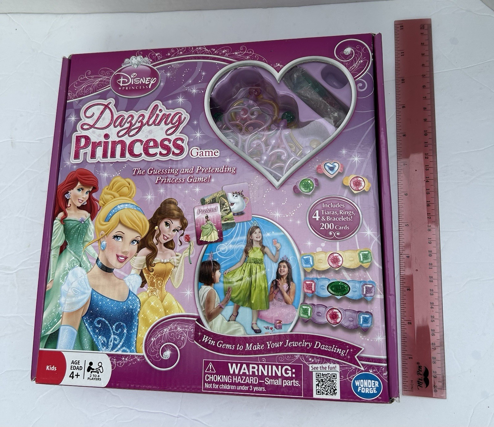 DAZZLING DISNEY PRINCESS Jewelry Tiara Game Complete Belle , Cinderella , Ariel