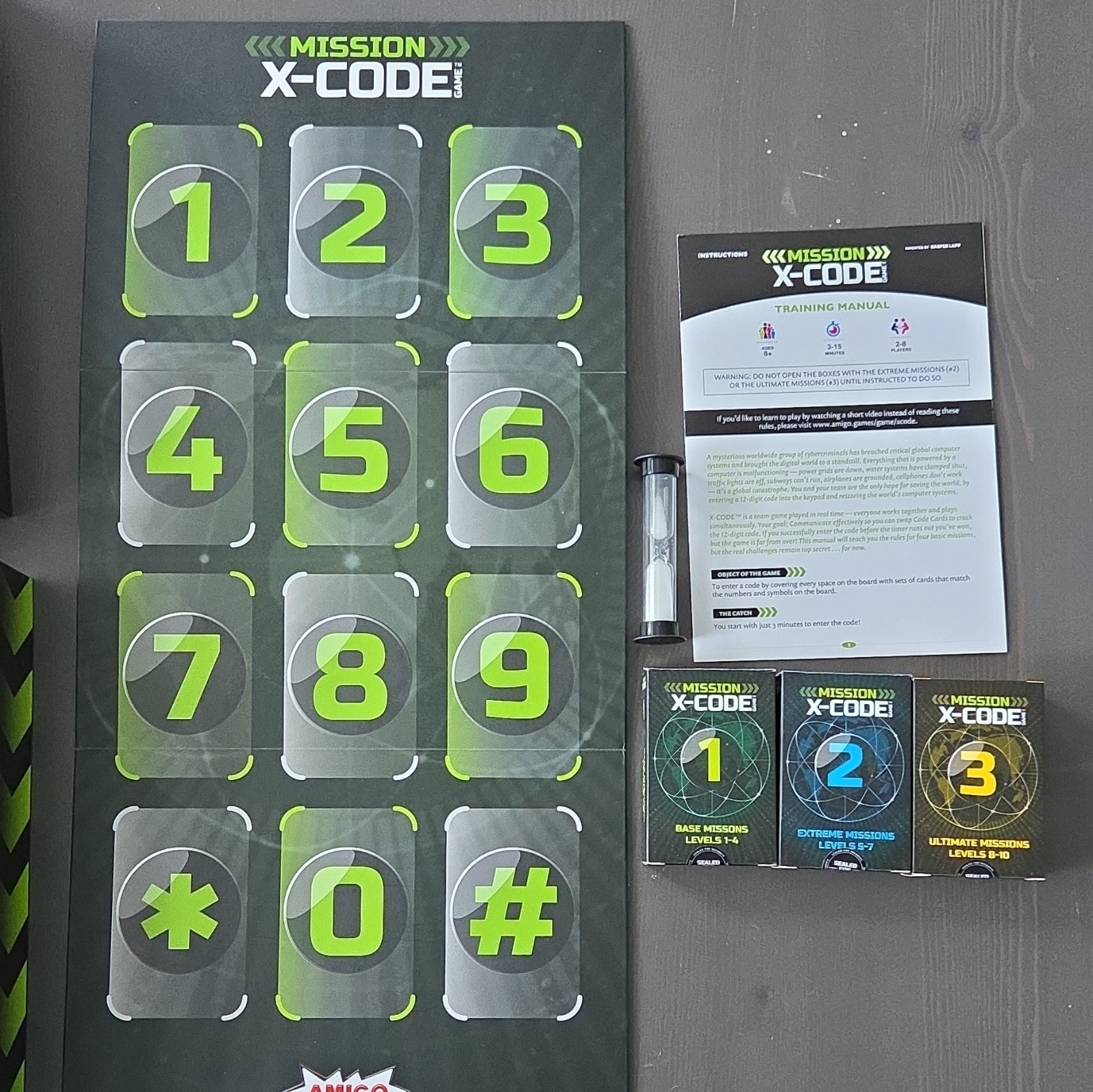 AMIGO Mission X-Code Strategy Board Game w/ Timer, Ages 8+, 2-8 Players
