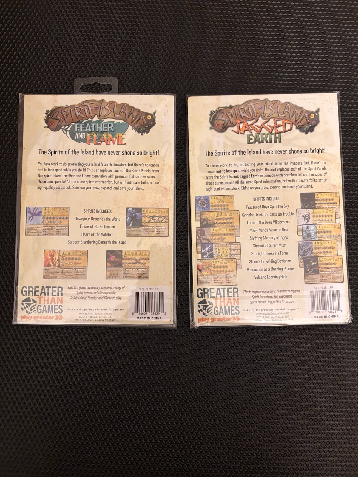 Greater Than Games Spirit Island Foil Panels For Base Game + Expansions