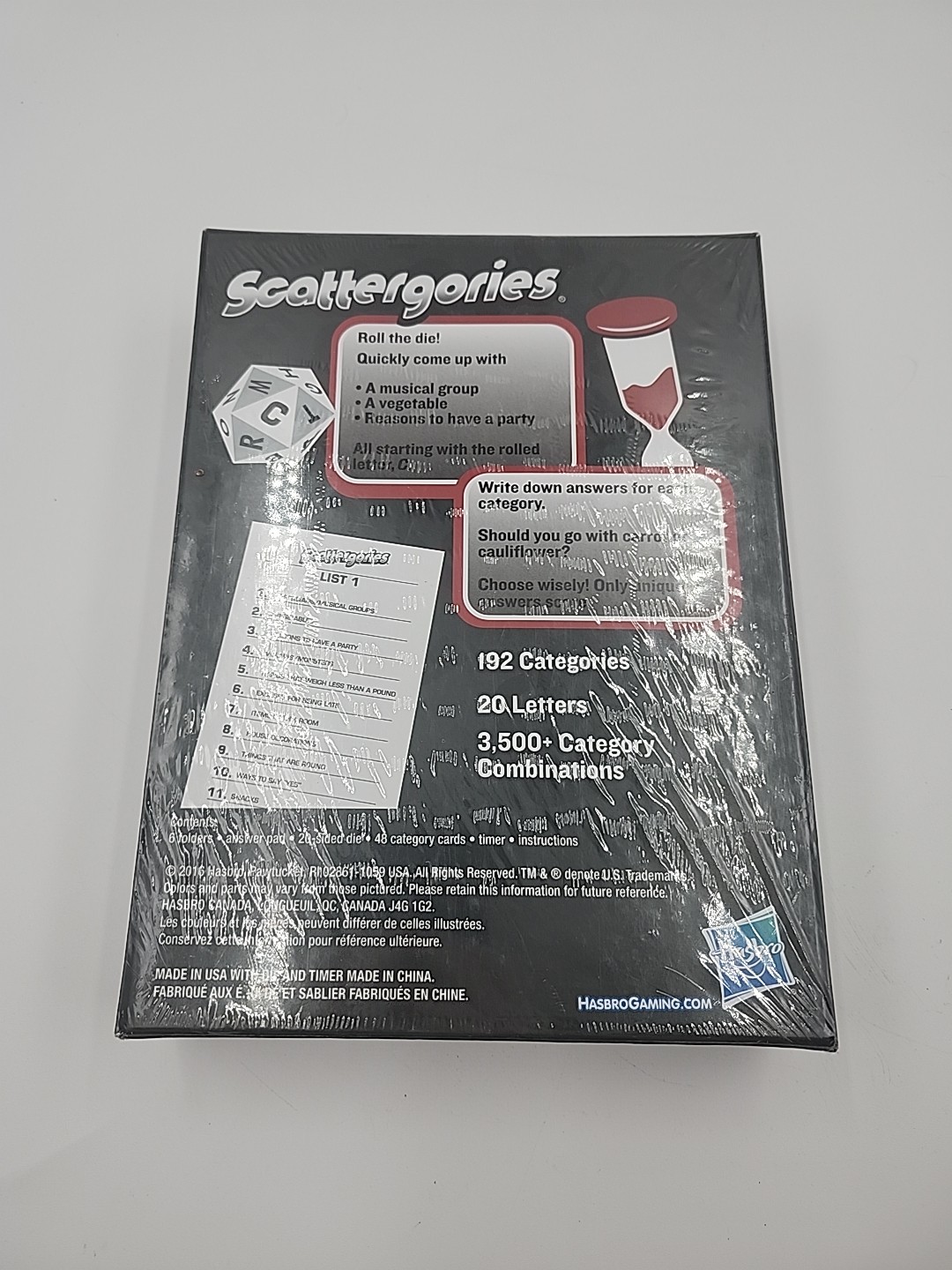 Scattergories Classic Game 2 Or More Players QUICK-WIT CATEGORIES Ages 13+ P1