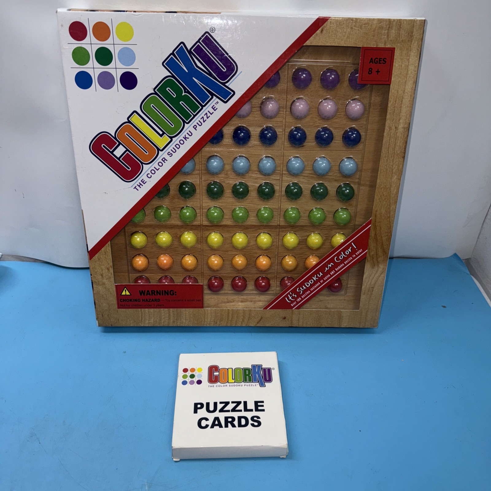Colorku Game COMPLETE Mad Cave Bird 2006 Wood Wooden Board Colors Sudoku W/Cards