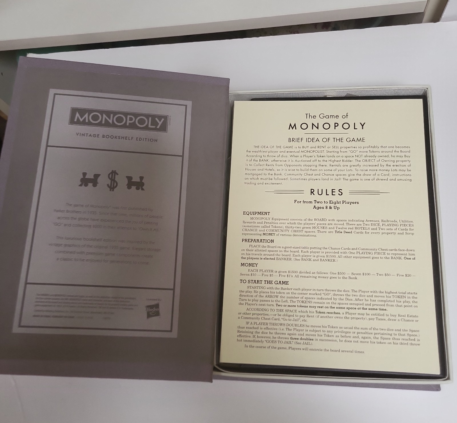 Monopoly Vintage Bookshelf Edition – WS Game Company
