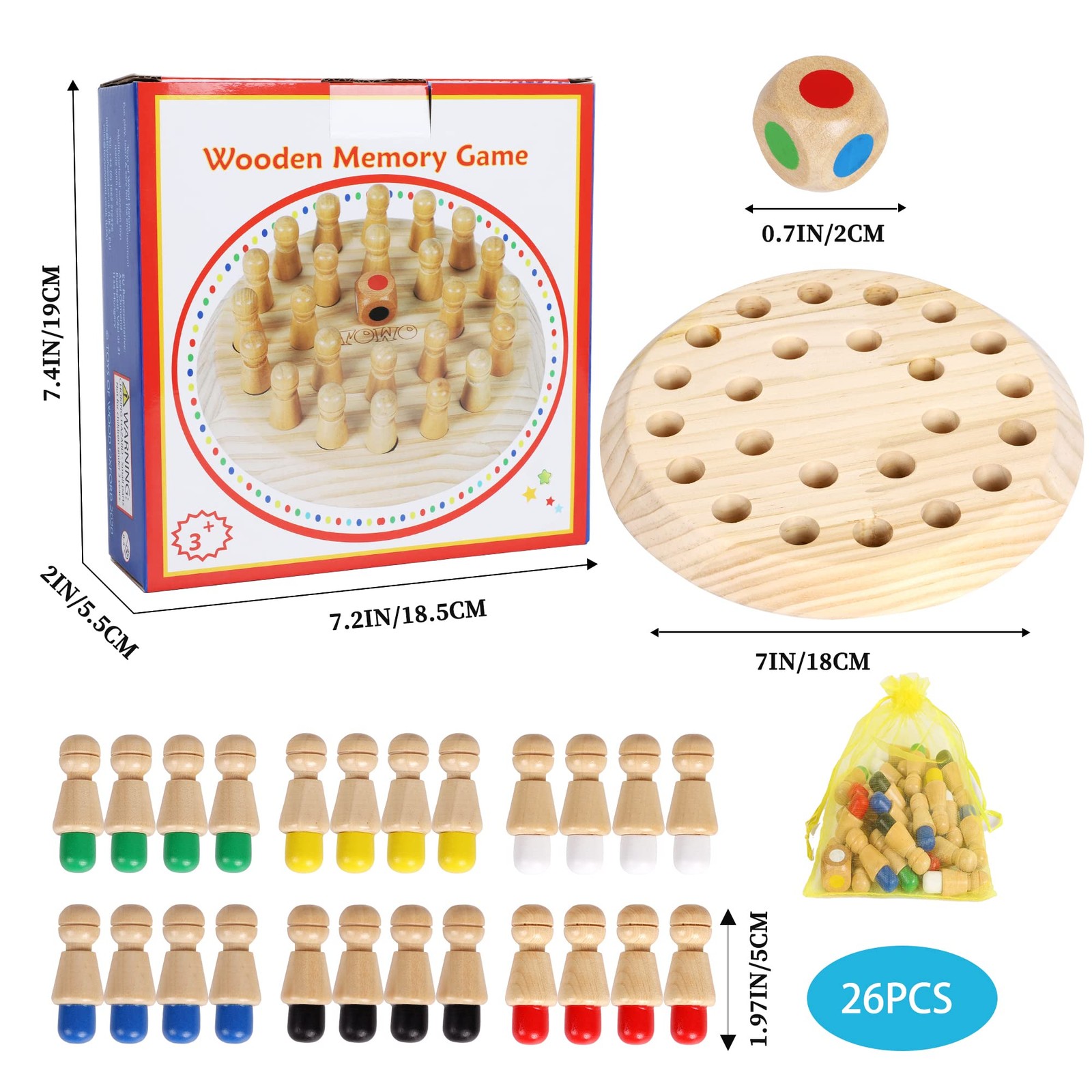 Wooden Mind Games Educational Toys for 3 Years Old Memory Toys