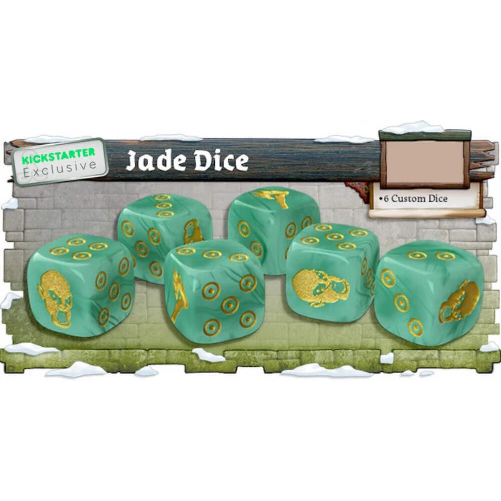 Zombicide: White Death Jade Dice – Kickstarter Exclusive – In Hand!