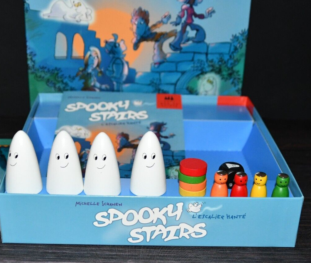Spooky Stairs Board Game Drei Magier Spiele OOP Childrens Classic *(Note)