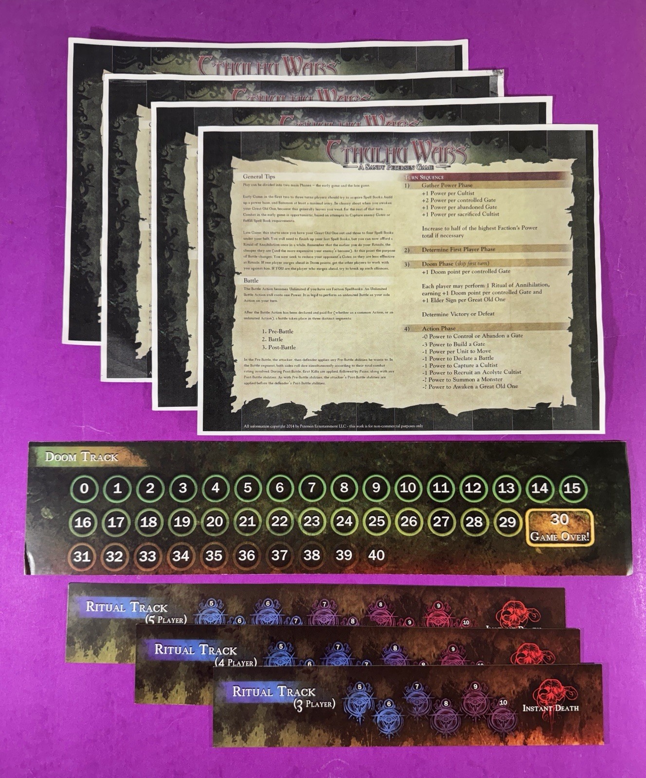 Cthulhu Wars A SANDY PETERSEN Game Kickstarter First Edition 2014 Green Games