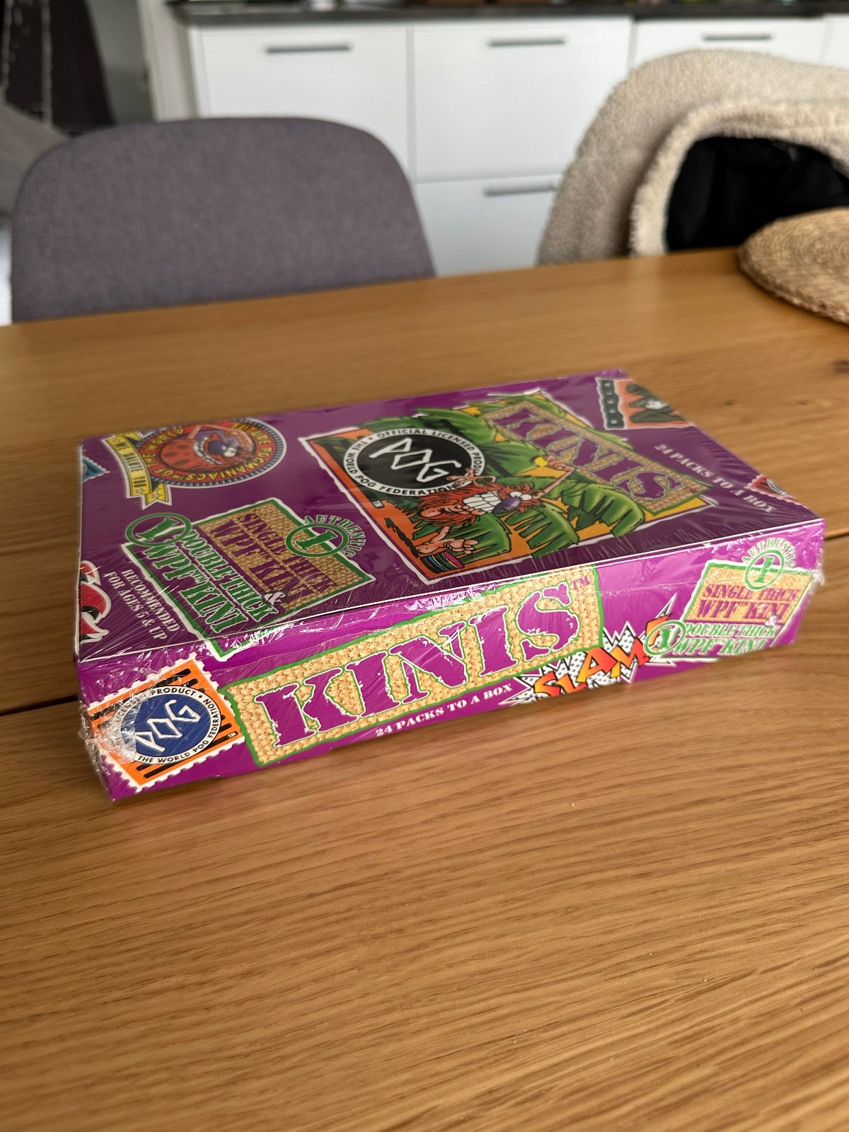 Pog Kinis 1994 Sealed Display Box – 24 Booster Packs – Factory Sealed Boosters